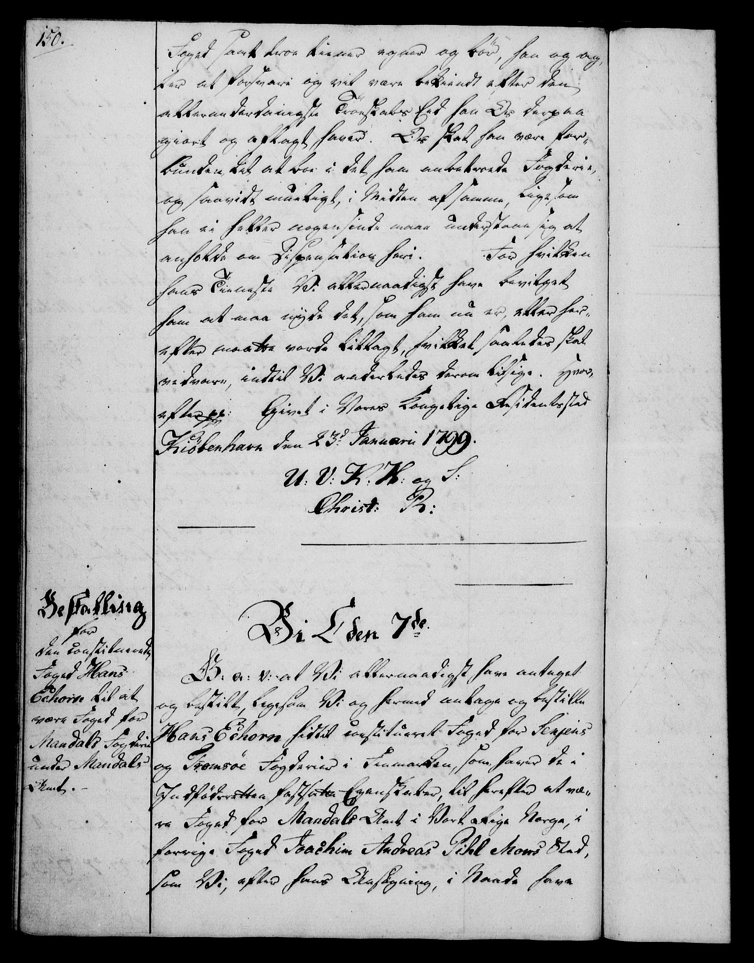 Rentekammeret, Kammerkanselliet, RA/EA-3111/G/Gg/Gge/L0006: Norsk bestallingsprotokoll med register (merket RK 53.30), 1773-1814, p. 150