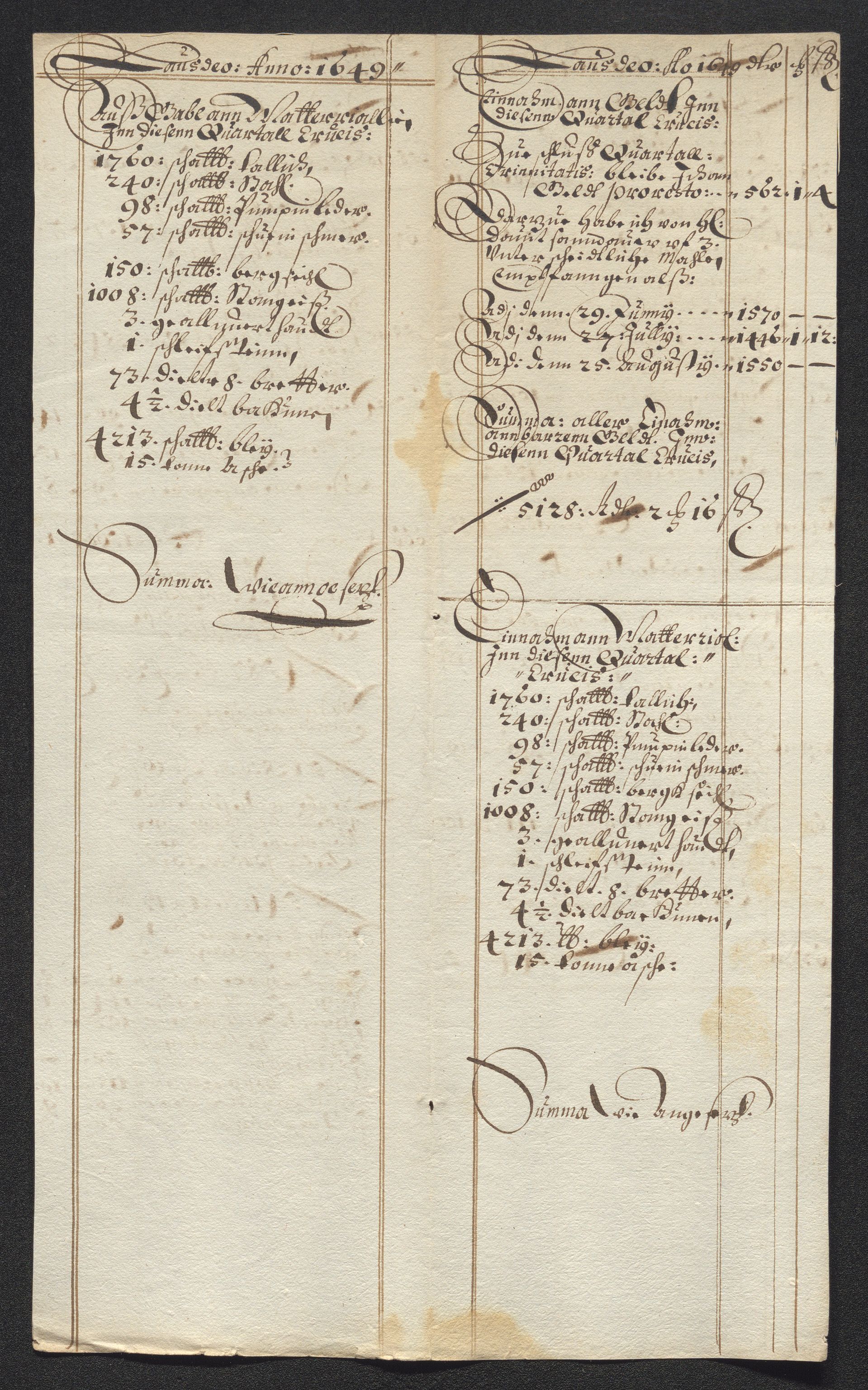 Kongsberg Sølvverk 1623-1816, AV/SAKO-EA-3135/001/D/Dc/Dcd/L0023: Utgiftsregnskap for gruver m.m., 1649, p. 31