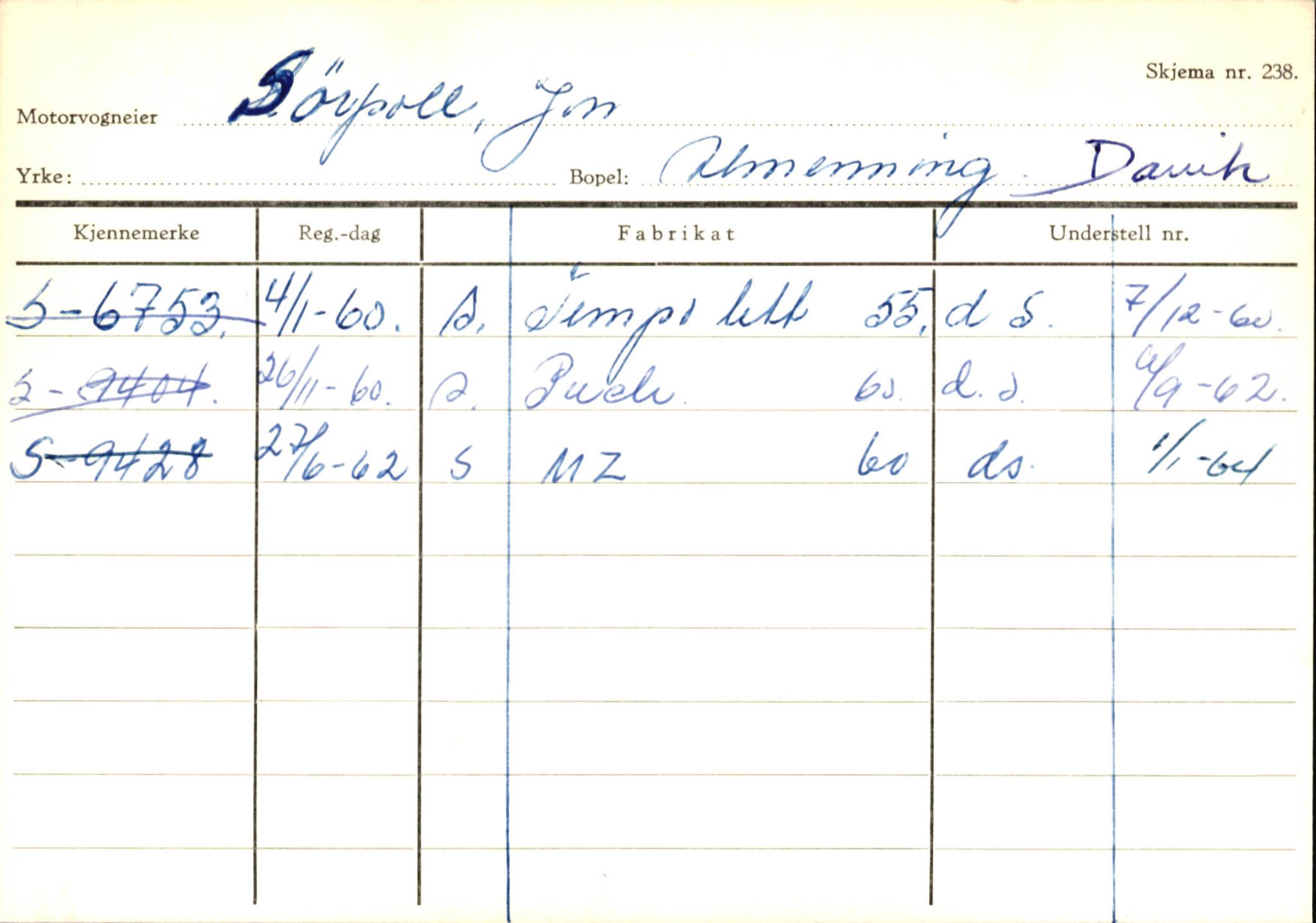 Statens vegvesen, Sogn og Fjordane vegkontor, SAB/A-5301/4/F/L0145: Registerkort Vågsøy S-Å. Årdal I-P, 1945-1975, p. 407