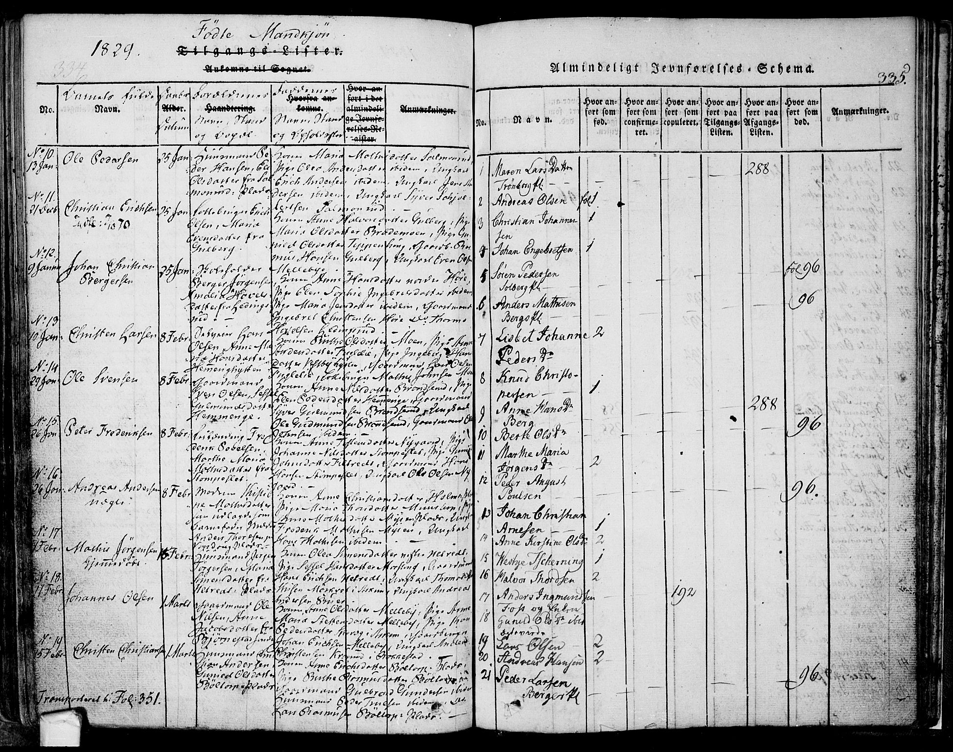 Eidsberg prestekontor Kirkebøker, SAO/A-10905/F/Fa/L0007: Parish register (official) no. I 7, 1814-1832, p. 335