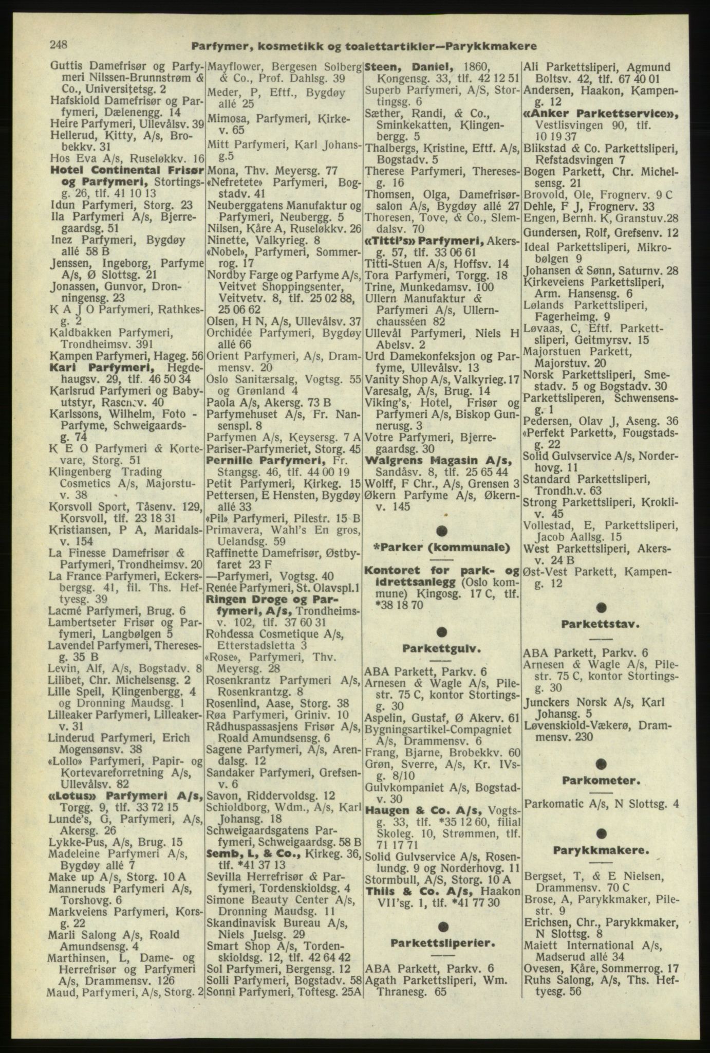 Kristiania/Oslo adressebok, PUBL/-, 1974-1975, p. 248