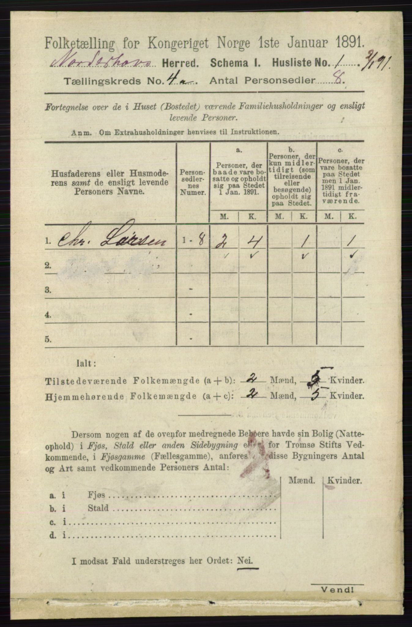 RA, 1891 census for 0613 Norderhov, 1891, p. 1684