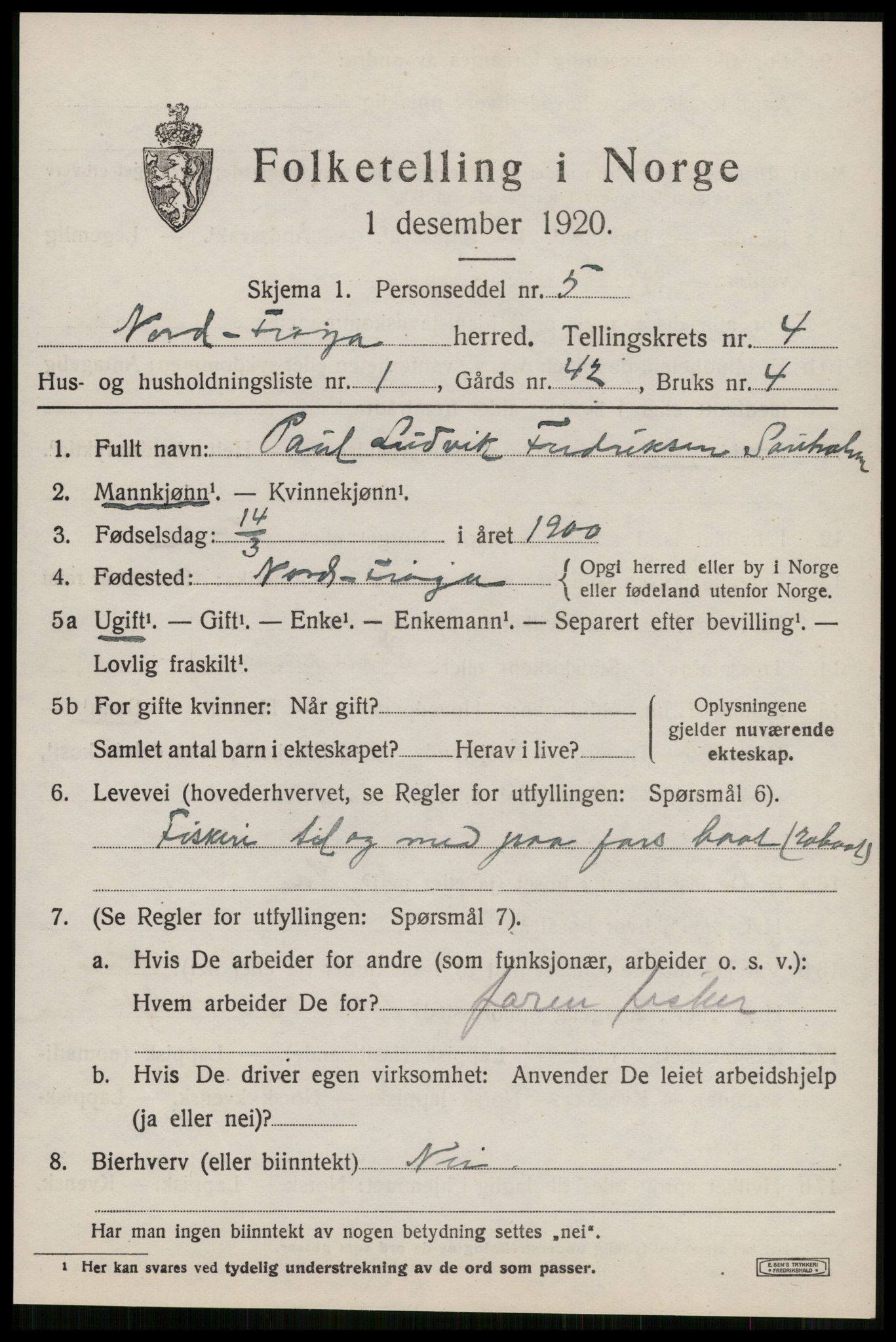 SAT, 1920 census for Nord-Frøya, 1920, p. 8135