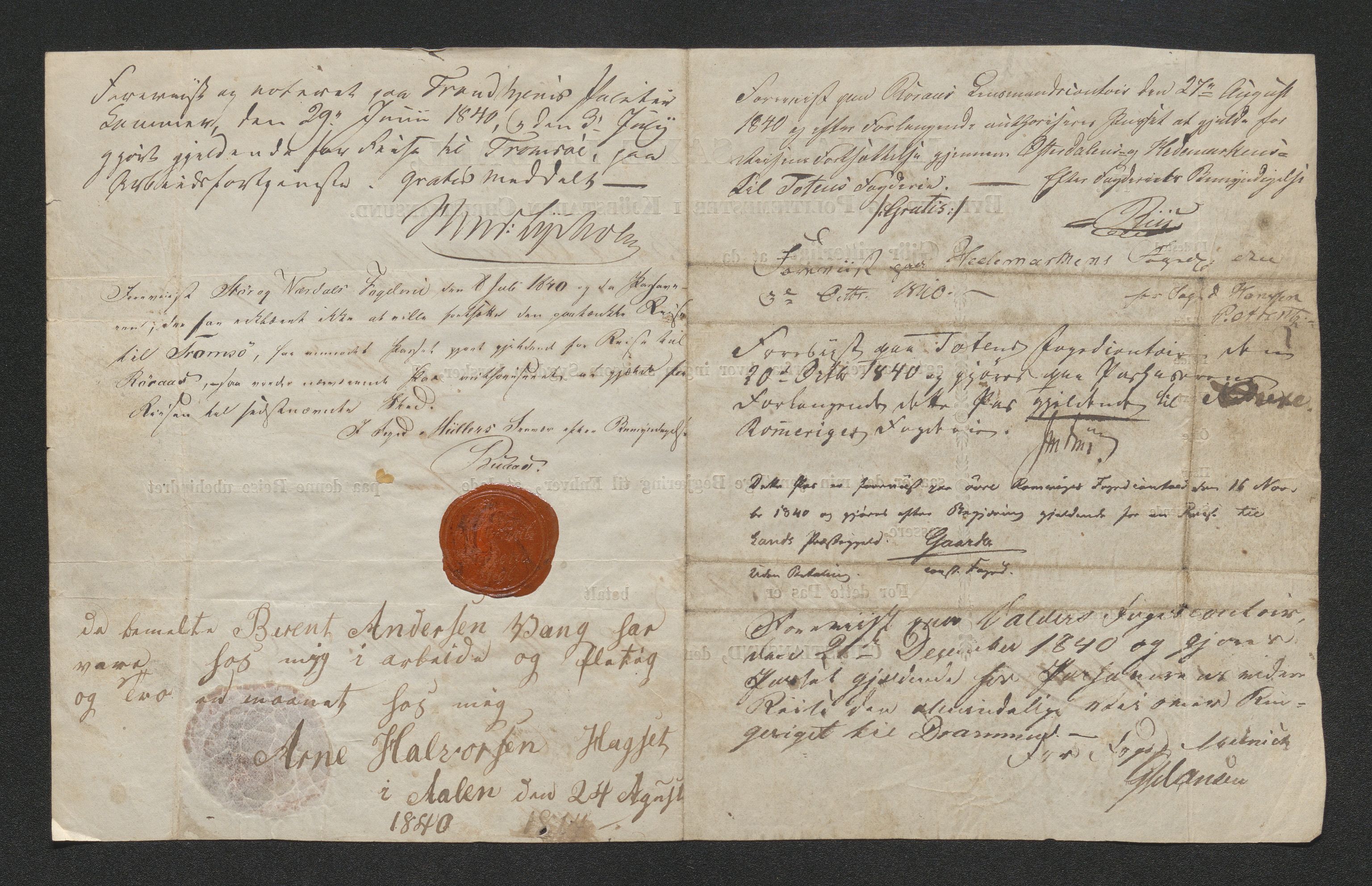 Drammen politikammer, AV/SAKO-A-623/I/Ia/Iab/L0006: Innleverte pass, 1841-1842, p. 20