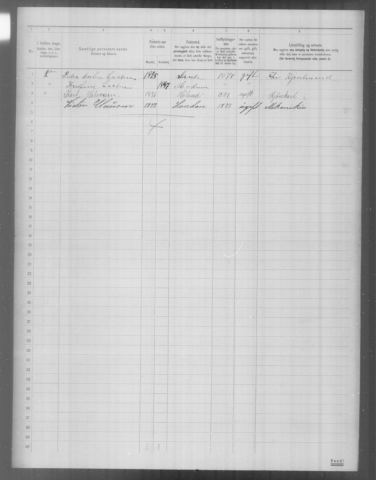 OBA, Municipal Census 1904 for Kristiania, 1904, p. 24389