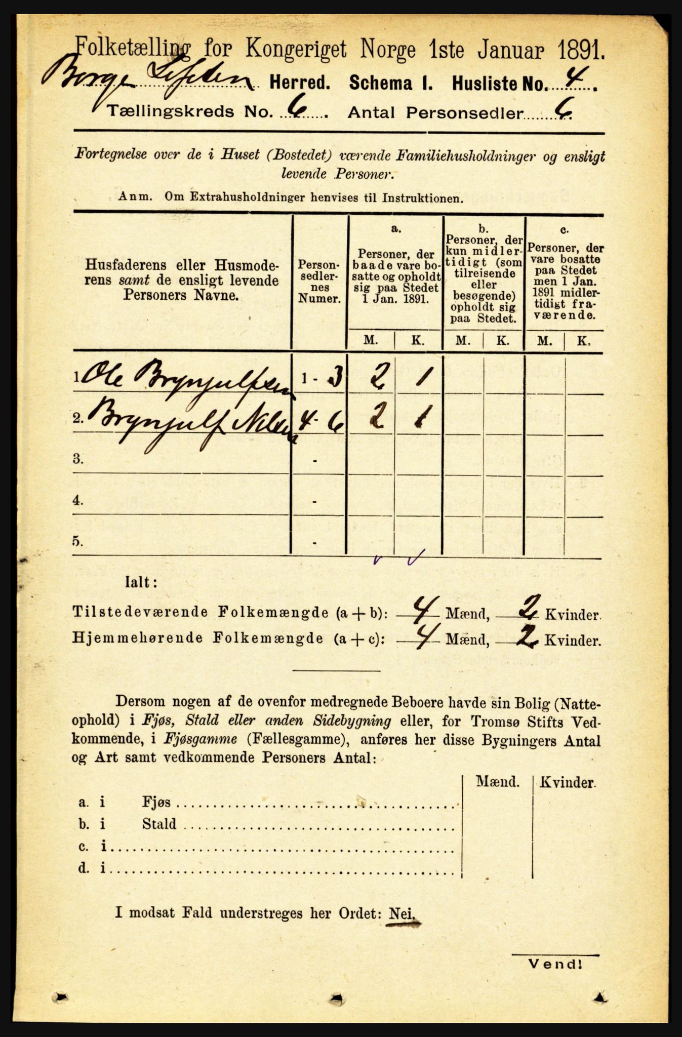 RA, 1891 census for 1862 Borge, 1891, p. 3876