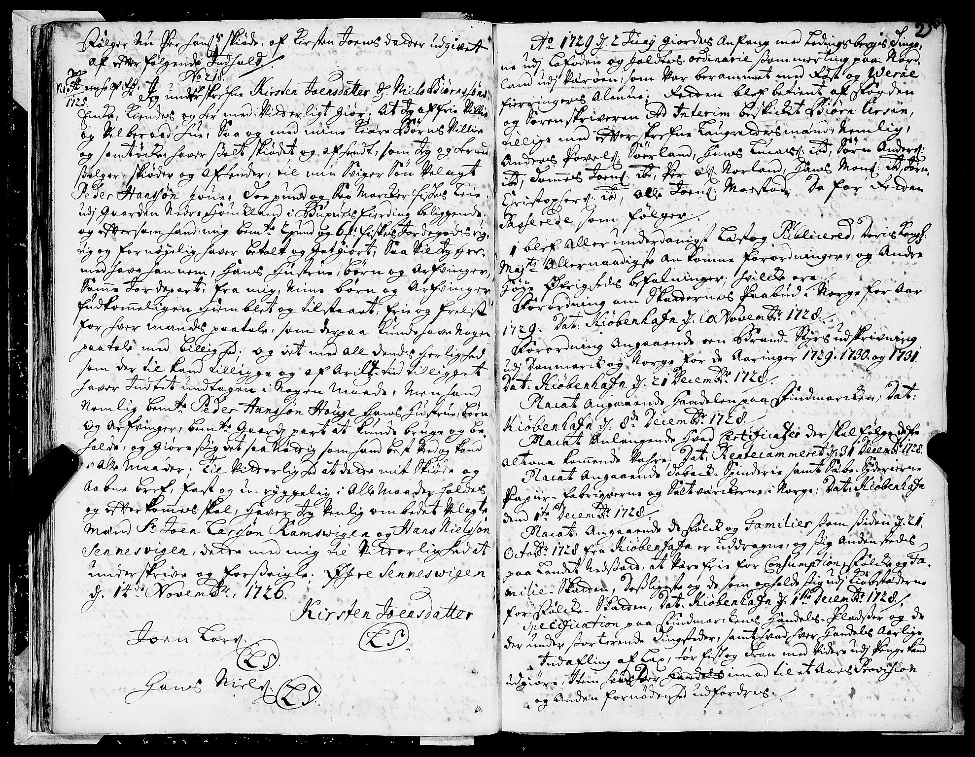 Lofoten sorenskriveri, SAT/A-0017/1/1/1A/L0003: Tingbok, 1726-1796, p. 24b-25a