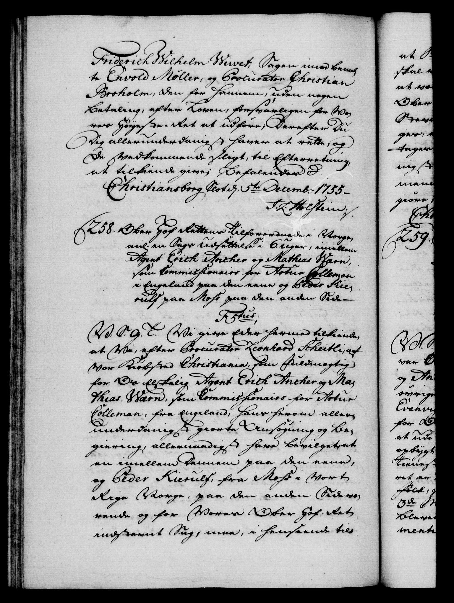 Danske Kanselli 1572-1799, AV/RA-EA-3023/F/Fc/Fca/Fcab/L0035: Norske tegnelser, 1755-1756, p. 319b