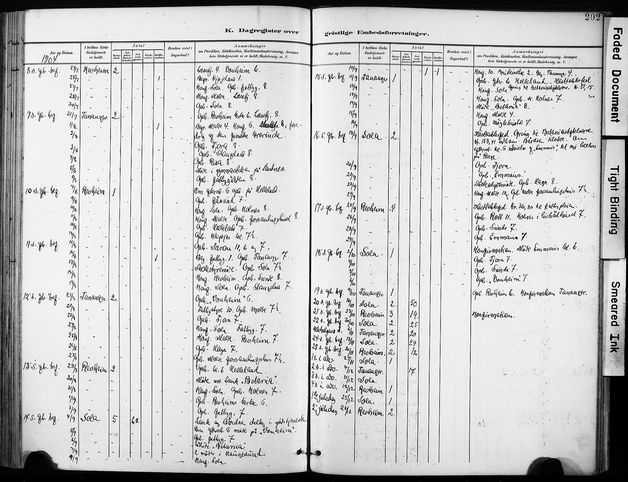 Håland sokneprestkontor, AV/SAST-A-101802/001/30BA/L0013: Parish register (official) no. A 12, 1901-1913, p. 202