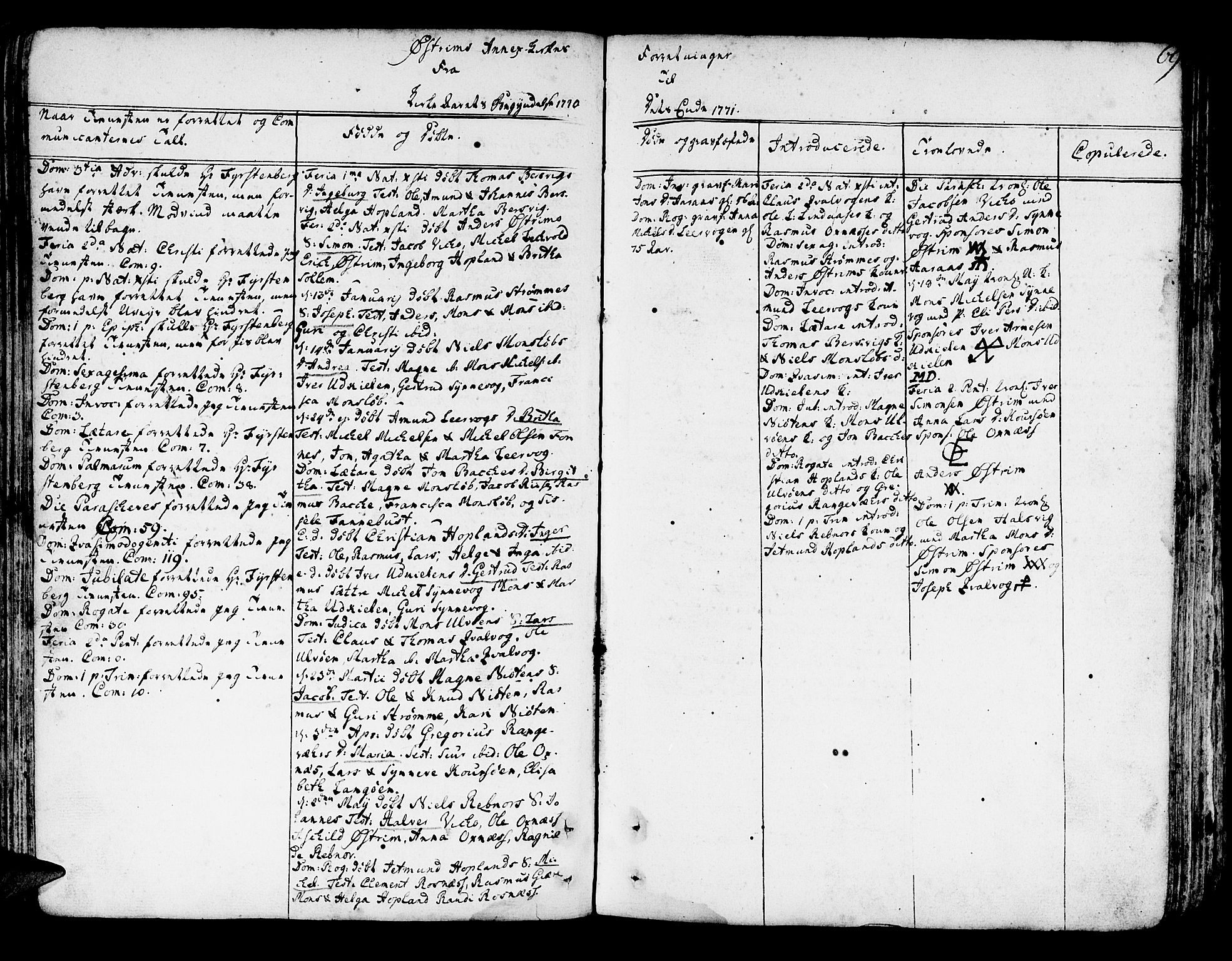 Lindås Sokneprestembete, AV/SAB-A-76701/H/Haa/Haaa/L0004: Parish register (official) no. A 4, 1764-1791, p. 69