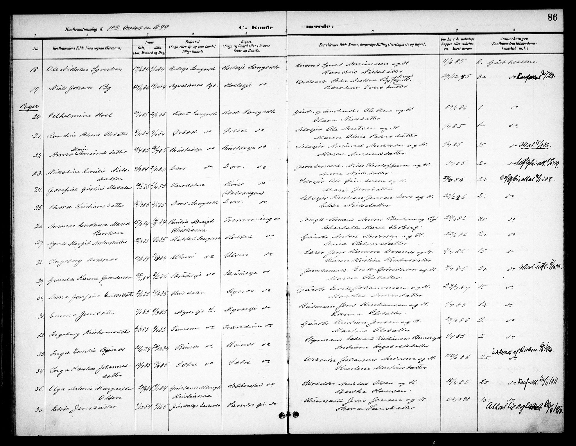 Eidsvoll prestekontor Kirkebøker, AV/SAO-A-10888/F/Fb/L0002: Parish register (official) no. II 2, 1897-1907, p. 86