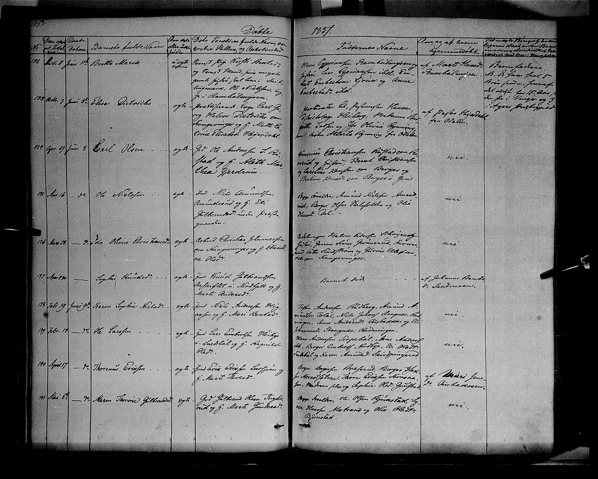 Vinger prestekontor, AV/SAH-PREST-024/H/Ha/Haa/L0009: Parish register (official) no. 9, 1847-1855, p. 105