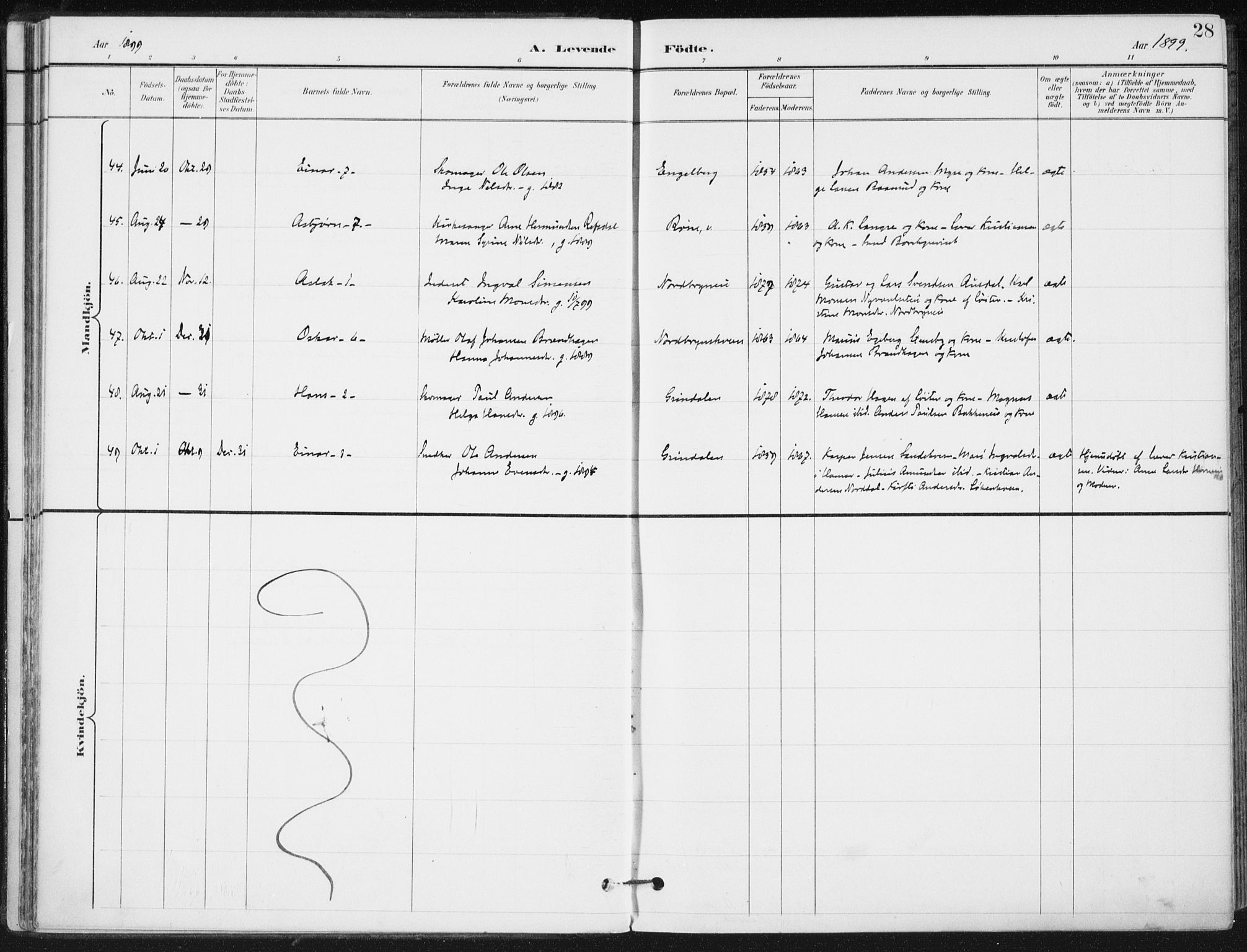 Romedal prestekontor, AV/SAH-PREST-004/K/L0011: Parish register (official) no. 11, 1896-1912, p. 28