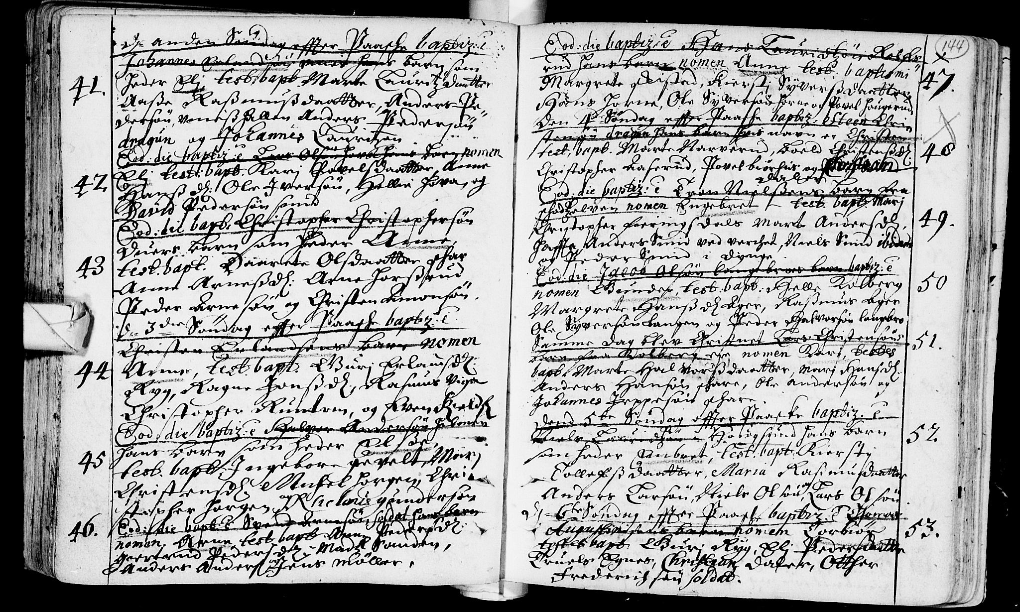 Eiker kirkebøker, AV/SAKO-A-4/F/Fa/L0002: Parish register (official) no. I 2, 1705-1724, p. 144