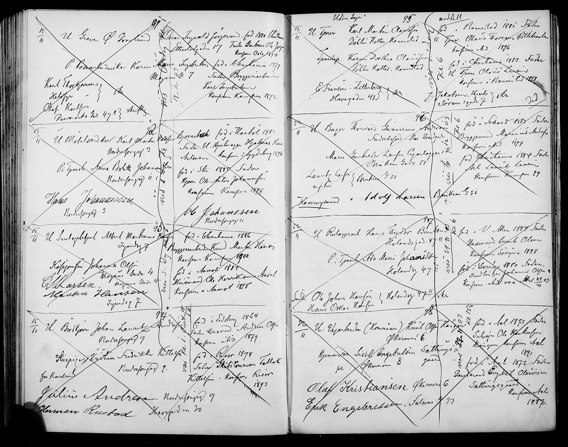 Kampen prestekontor Kirkebøker, AV/SAO-A-10853/H/Ha/L0002: Banns register no. 2, 1899-1907