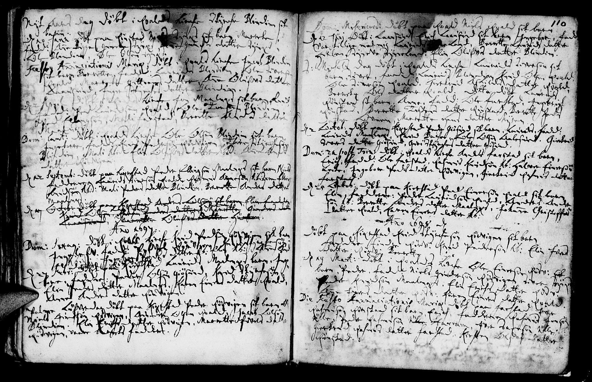 Ministerialprotokoller, klokkerbøker og fødselsregistre - Møre og Romsdal, SAT/A-1454/536/L0492: Parish register (official) no. 536A01 /2, 1689-1738, p. 110