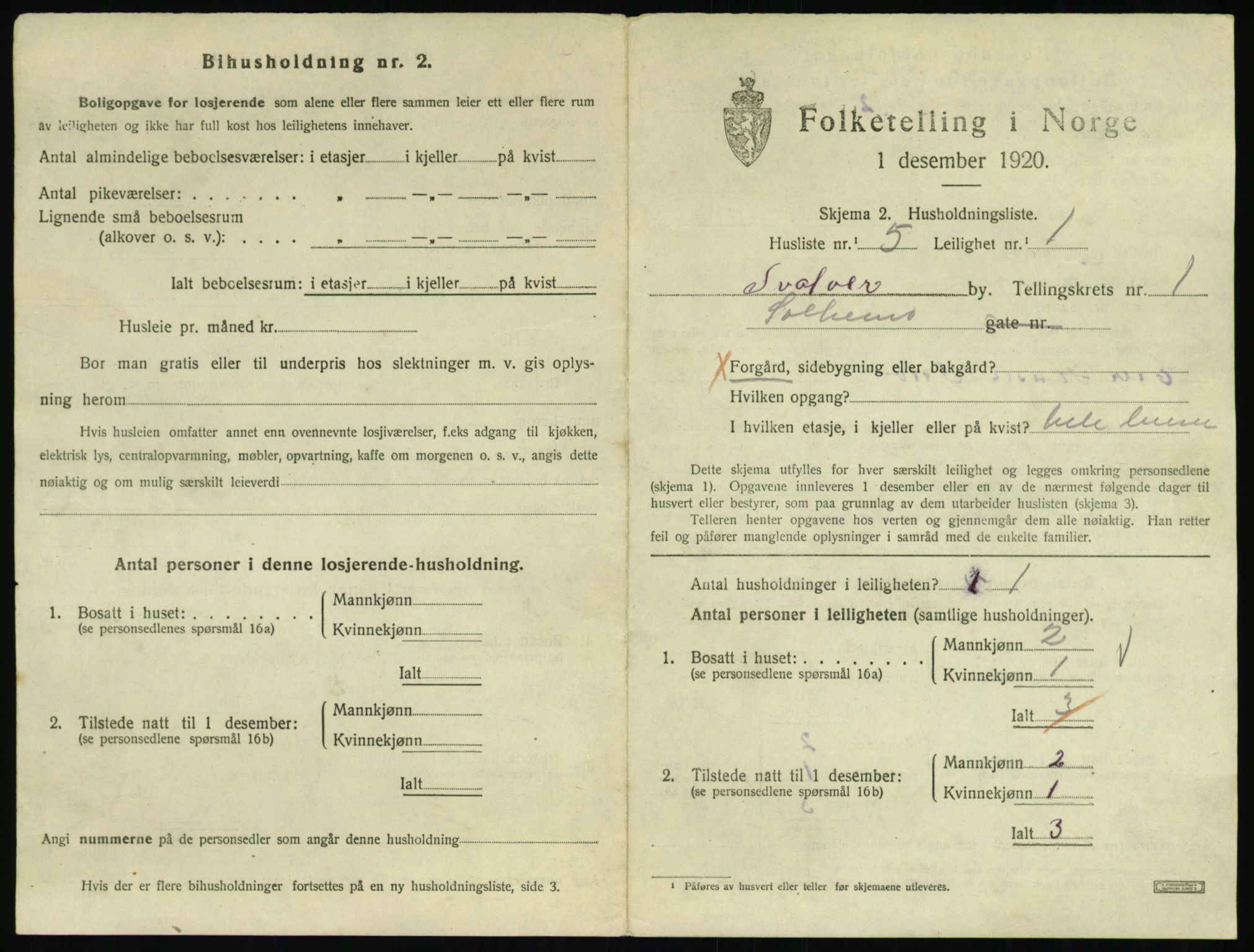 SAT, 1920 census for Svolvær, 1920, p. 728