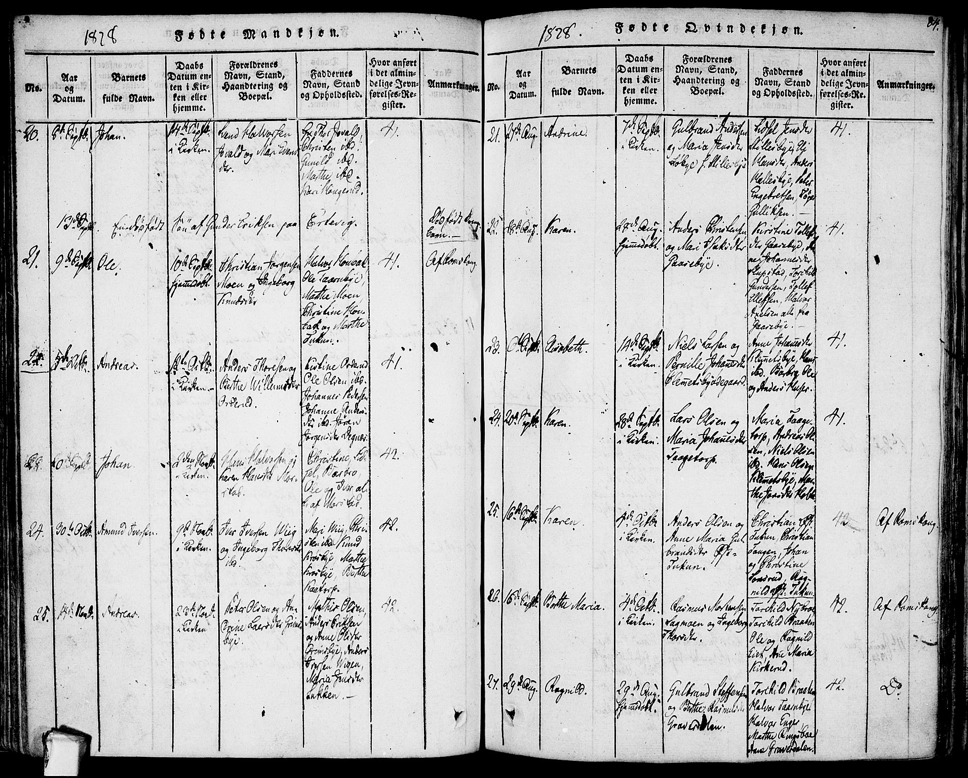 Rødenes prestekontor Kirkebøker, SAO/A-2005/F/Fa/L0004: Parish register (official) no. I 4, 1814-1838, p. 84