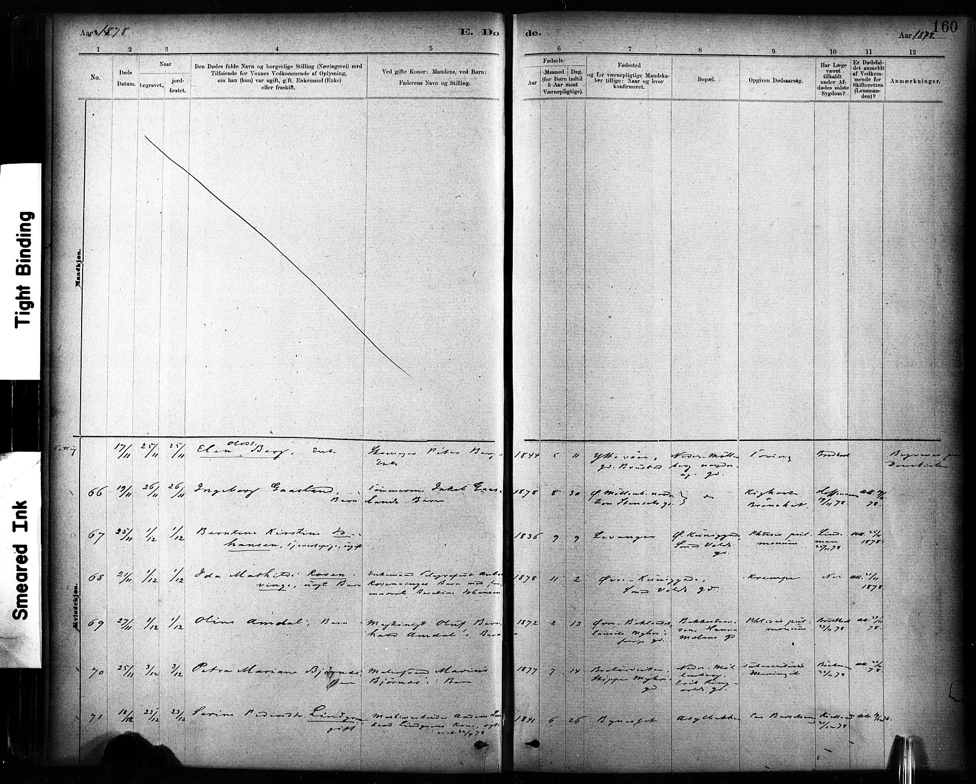 Ministerialprotokoller, klokkerbøker og fødselsregistre - Sør-Trøndelag, SAT/A-1456/604/L0189: Parish register (official) no. 604A10, 1878-1892, p. 160