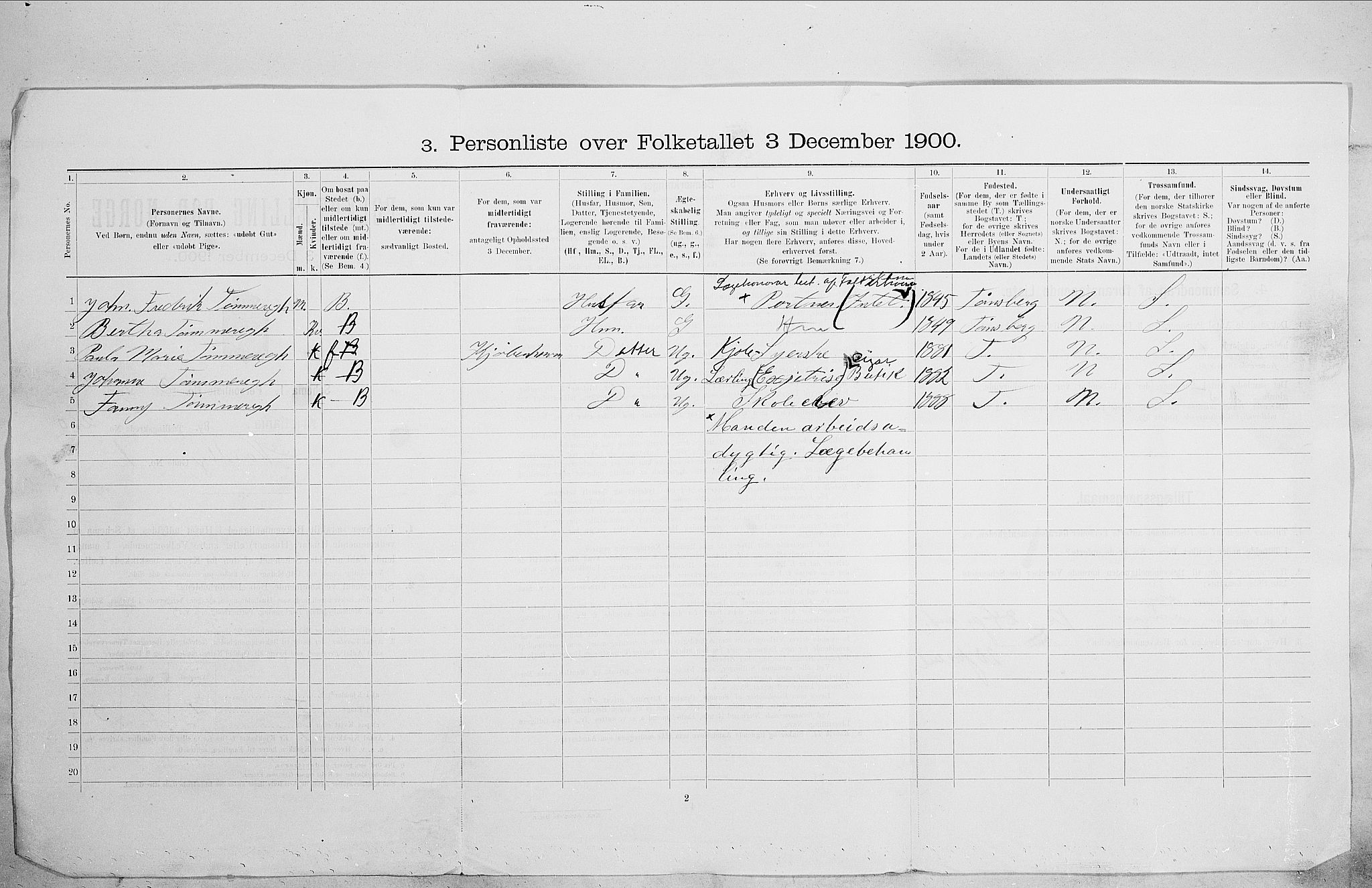 SAO, 1900 census for Kristiania, 1900, p. 64870