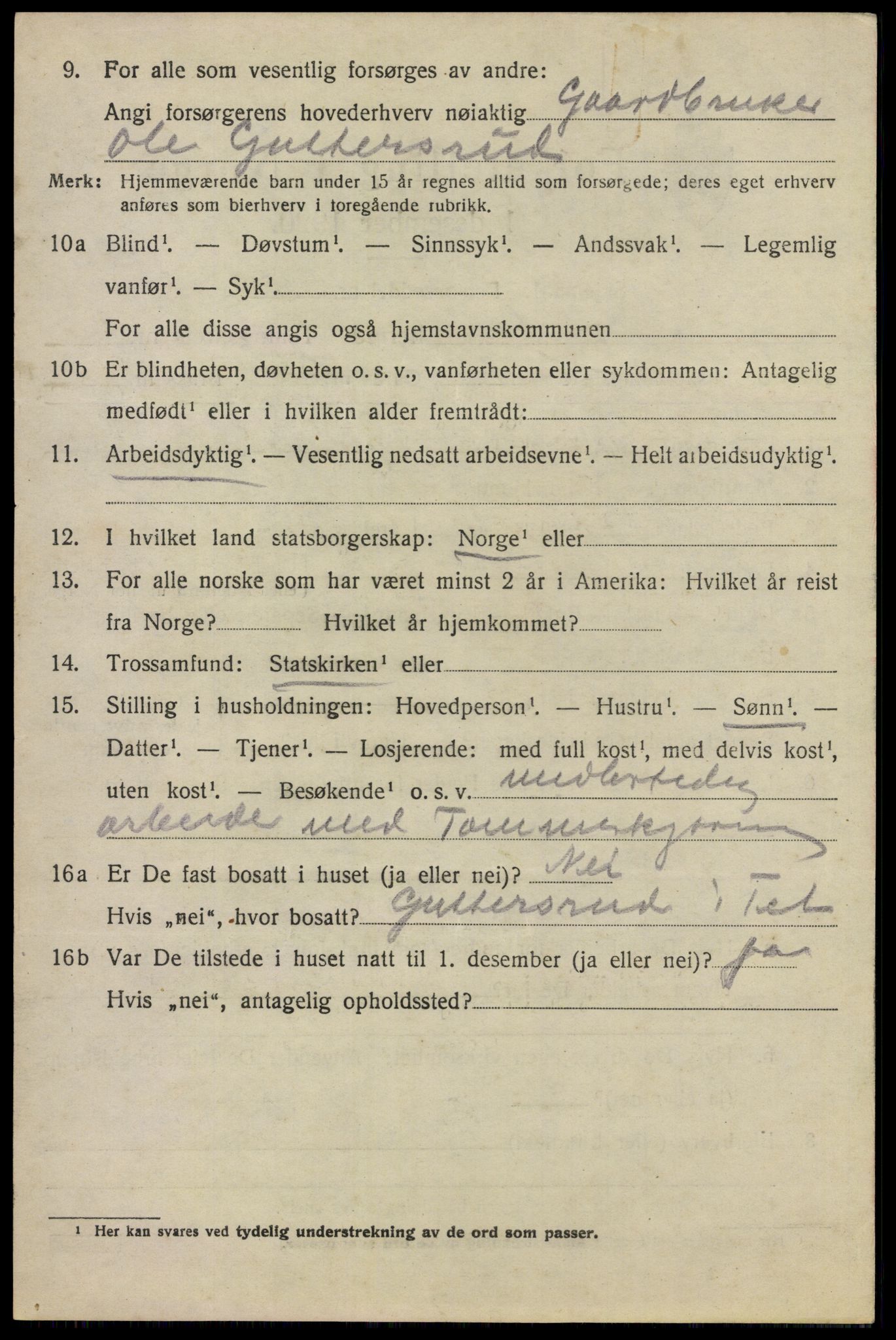 SAO, 1920 census for Fet, 1920, p. 4877