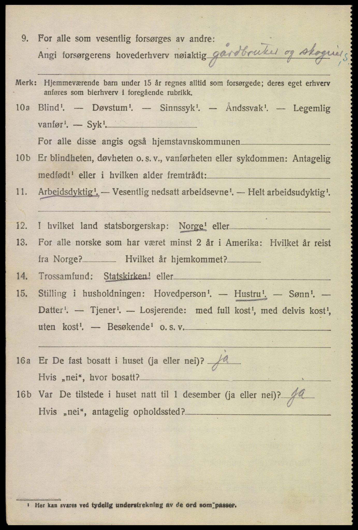 SAH, 1920 census for Elverum, 1920, p. 16949