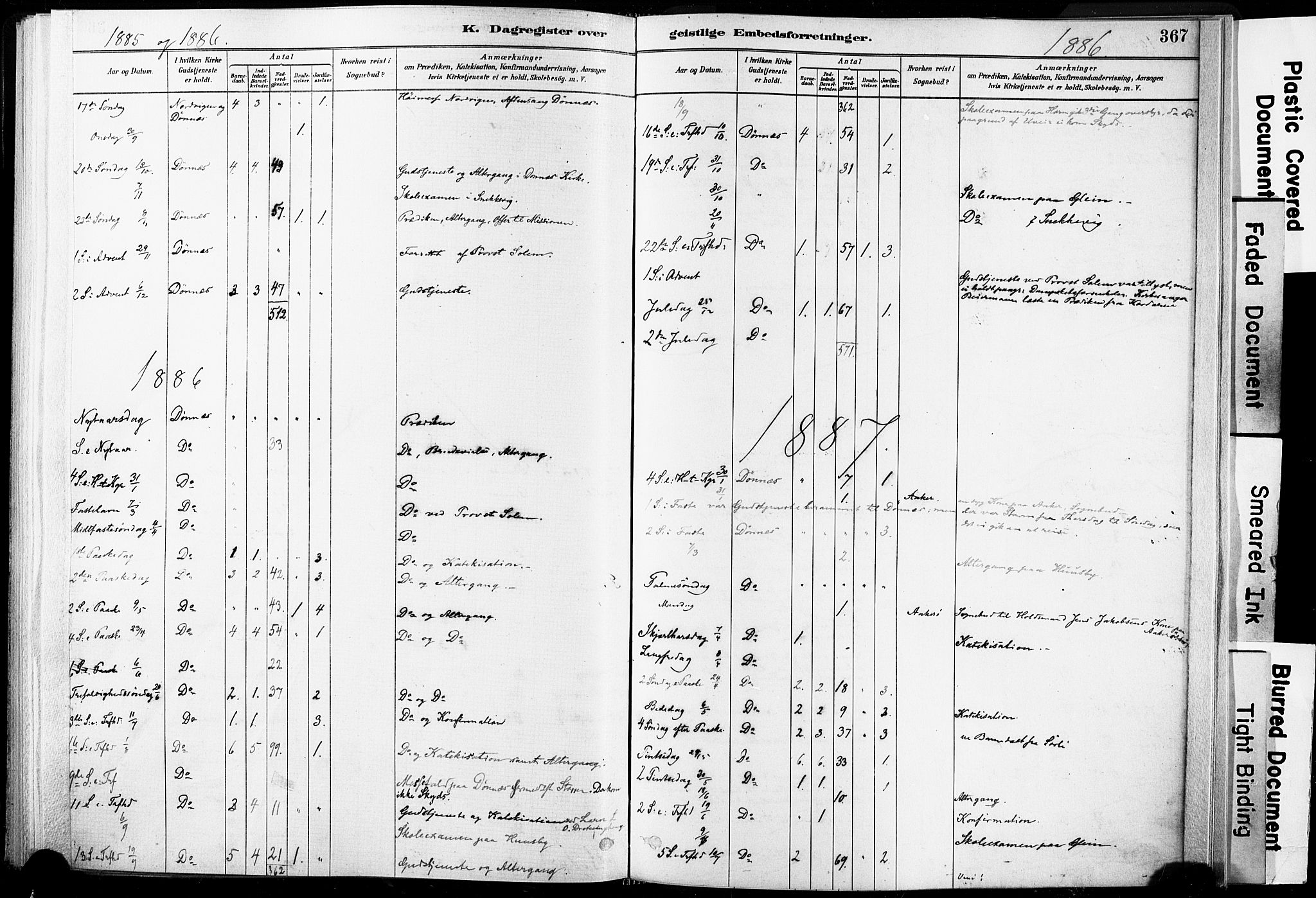 Ministerialprotokoller, klokkerbøker og fødselsregistre - Nordland, AV/SAT-A-1459/835/L0526: Parish register (official) no. 835A03II, 1881-1910, p. 367