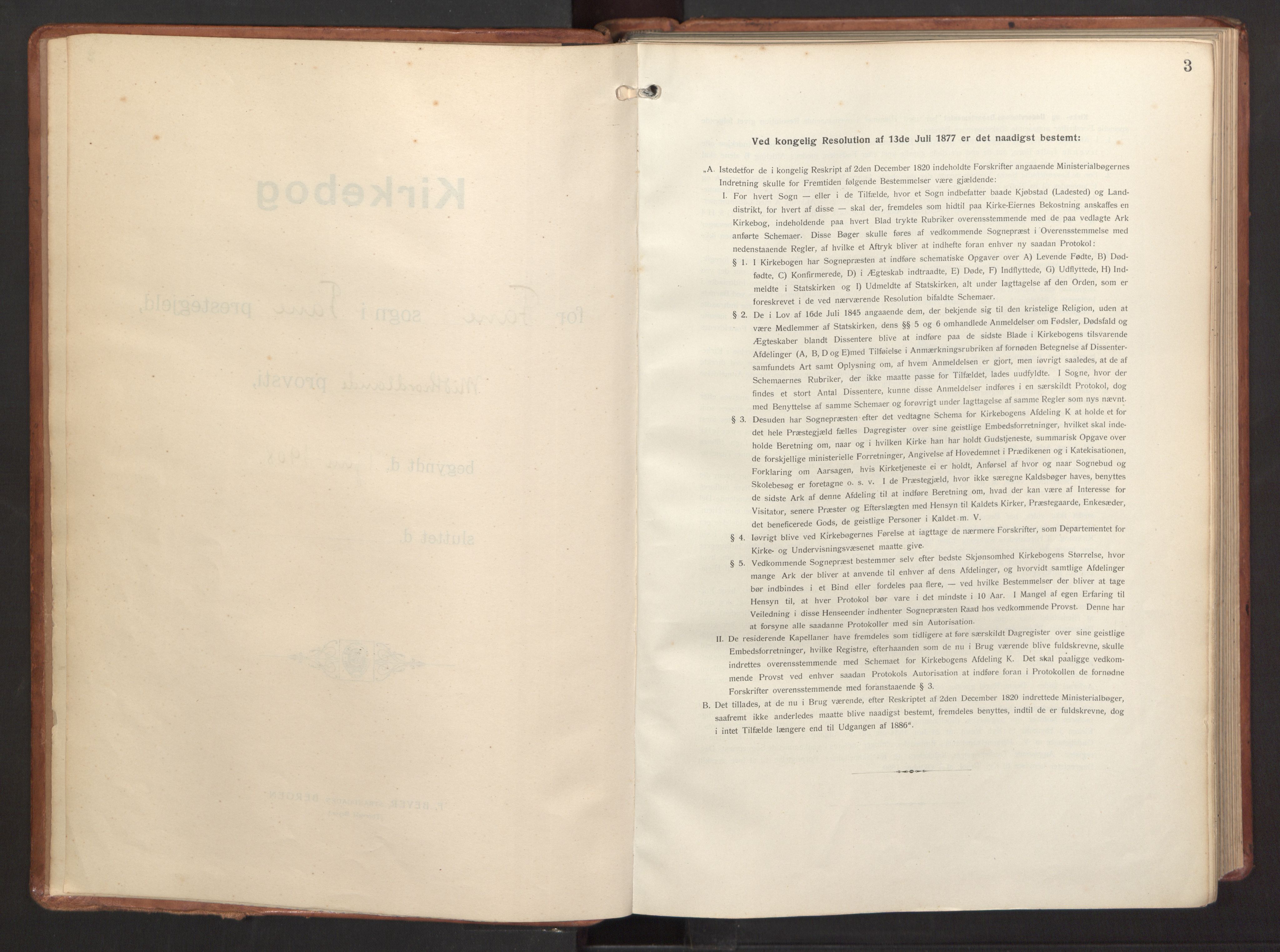 Fana Sokneprestembete, SAB/A-75101/H/Haa/Haab/L0004: Parish register (official) no. B 4, 1908-1915, p. 3