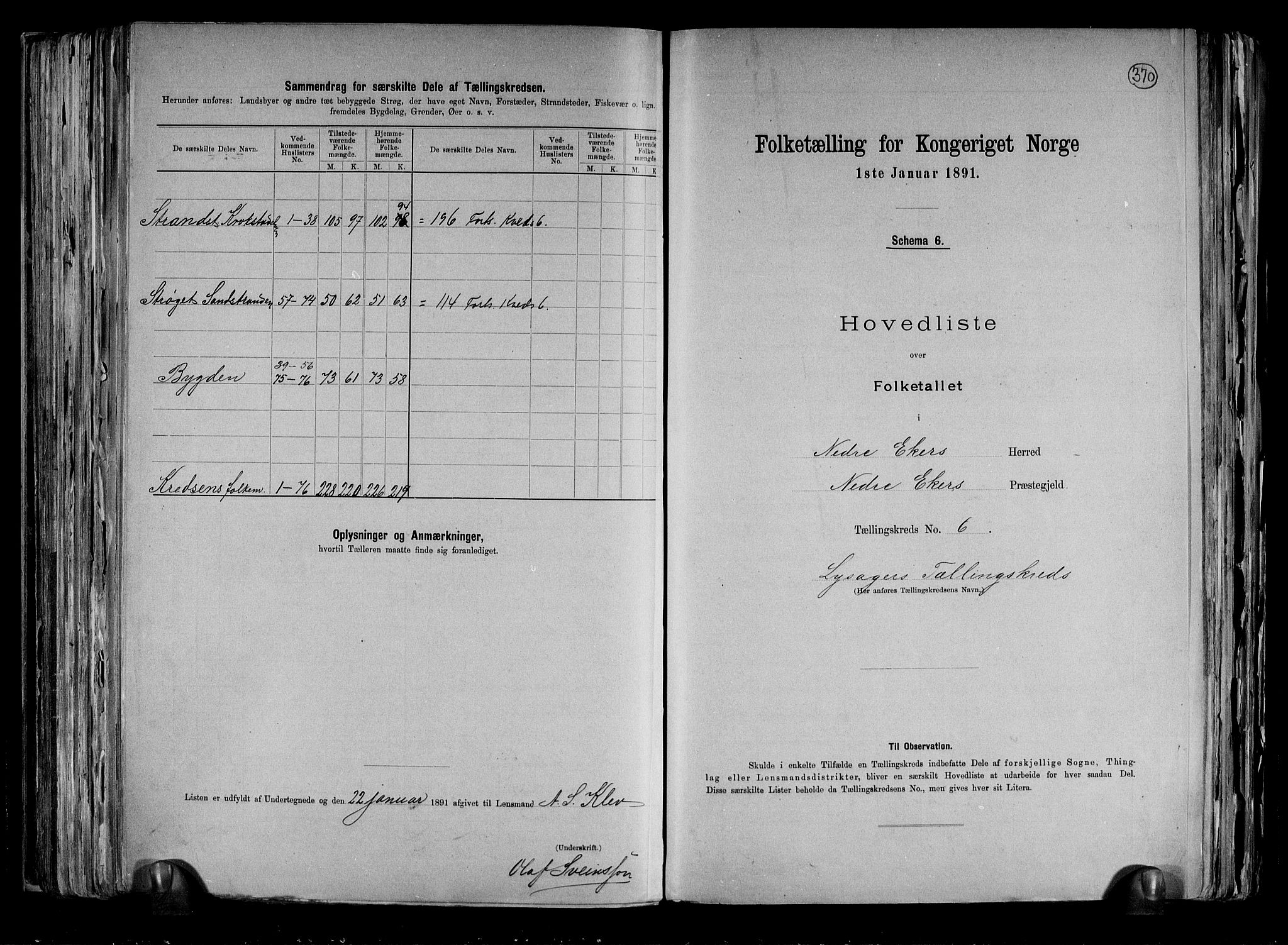 RA, 1891 census for 0625 Nedre Eiker, 1891, p. 17