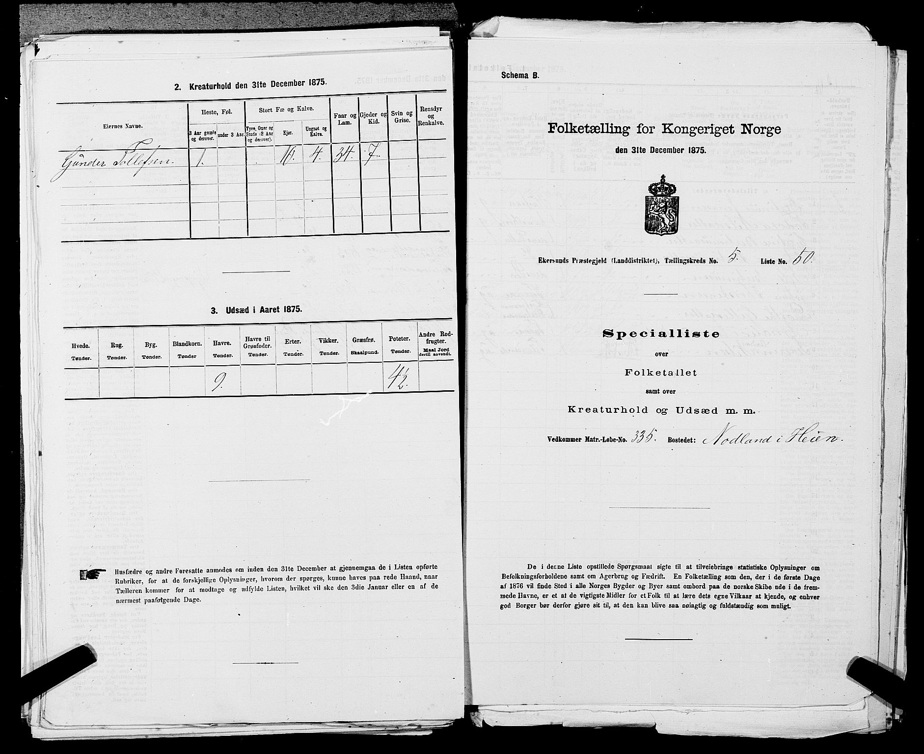 SAST, 1875 census for 1116L Eigersund/Eigersund og Ogna, 1875, p. 630