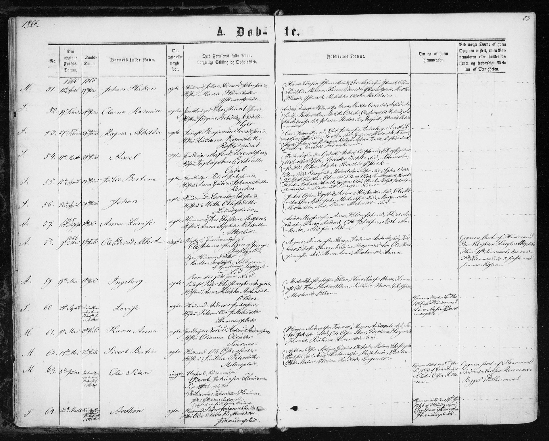 Ministerialprotokoller, klokkerbøker og fødselsregistre - Nord-Trøndelag, SAT/A-1458/741/L0394: Parish register (official) no. 741A08, 1864-1877, p. 23