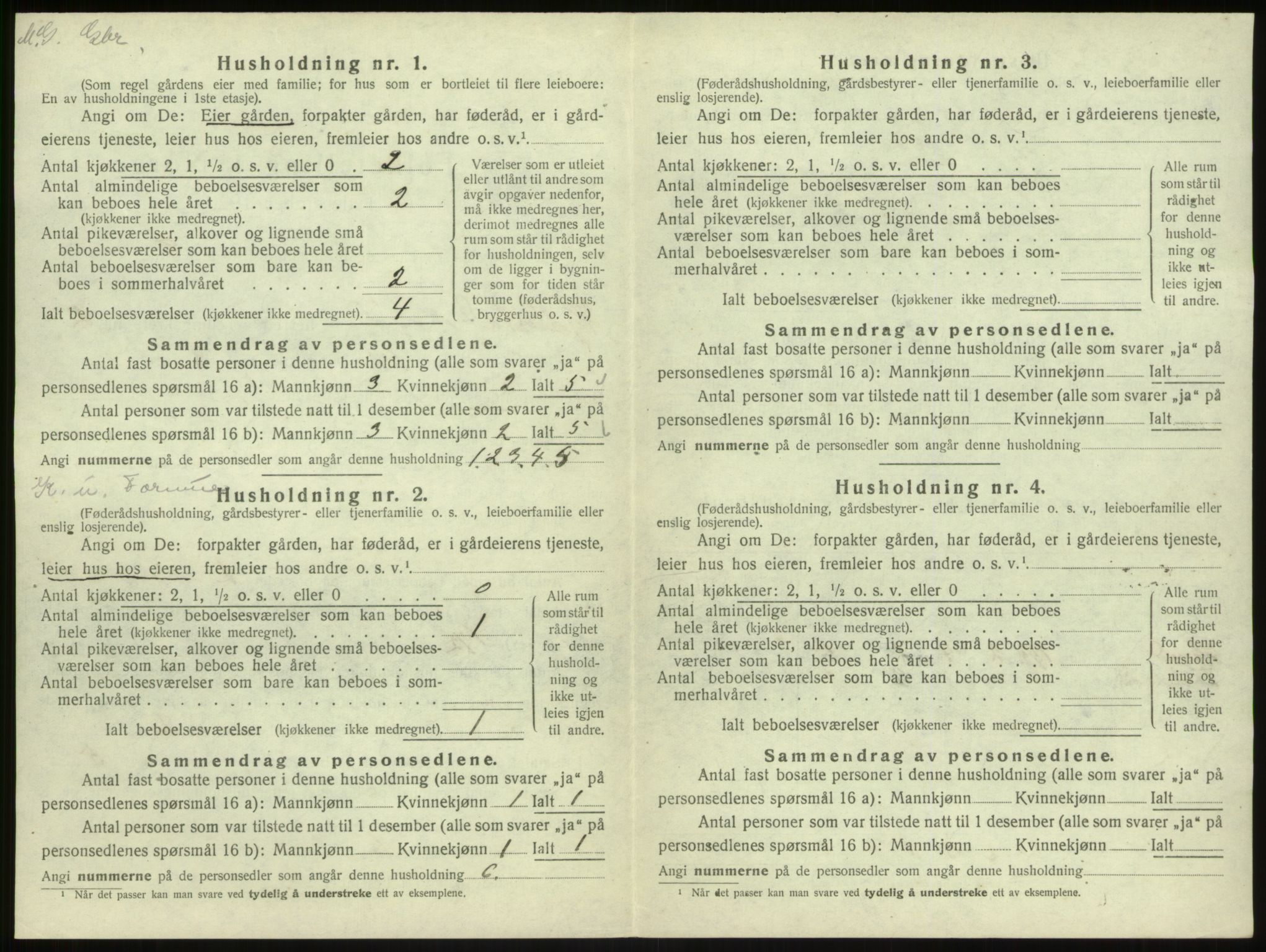 SAB, 1920 census for Hyllestad, 1920, p. 145