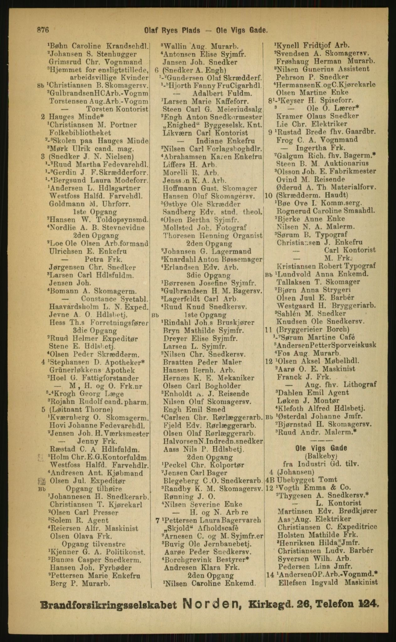 Kristiania/Oslo adressebok, PUBL/-, 1899, p. 876