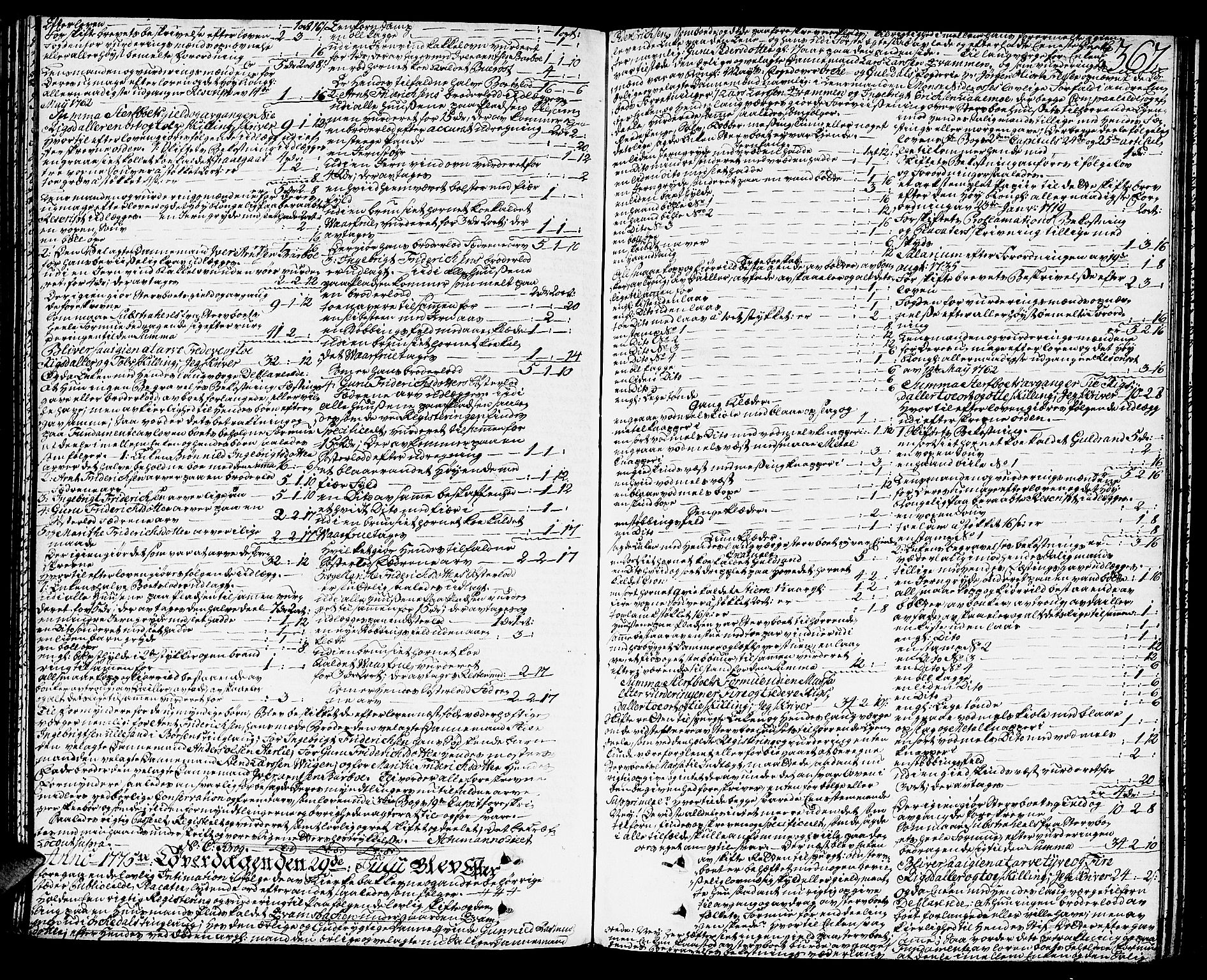 Orkdal sorenskriveri, SAT/A-4169/1/3/3Aa/L0007: Skifteprotokoller, 1767-1782, p. 366b-367a