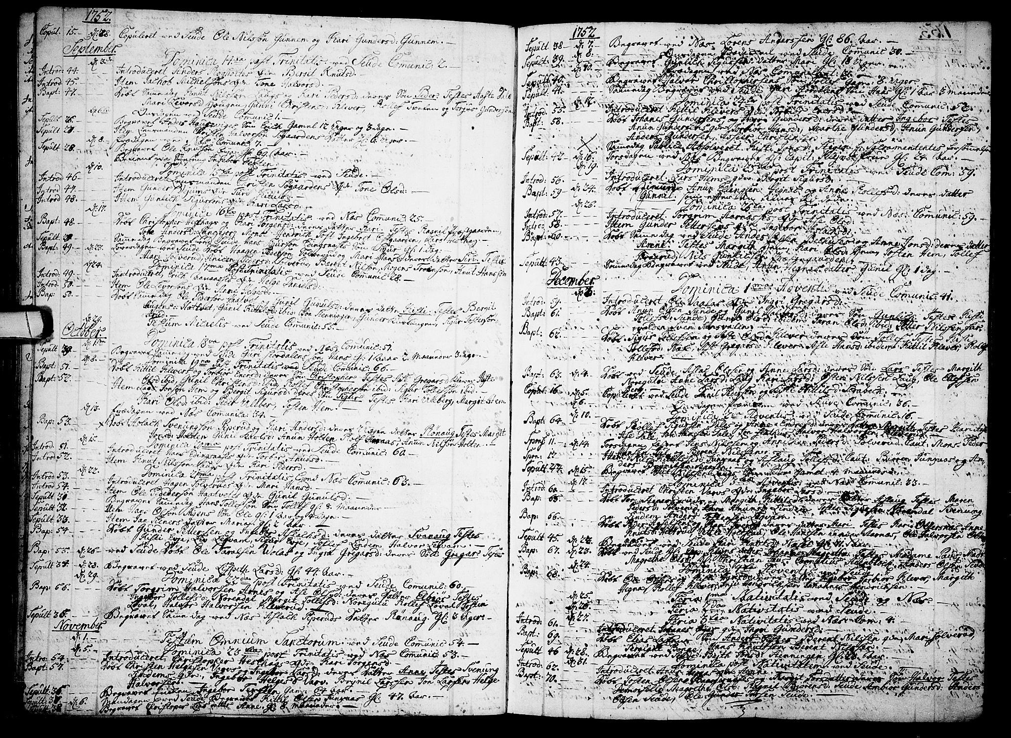 Sauherad kirkebøker, AV/SAKO-A-298/F/Fa/L0003: Parish register (official) no. I 3, 1722-1766