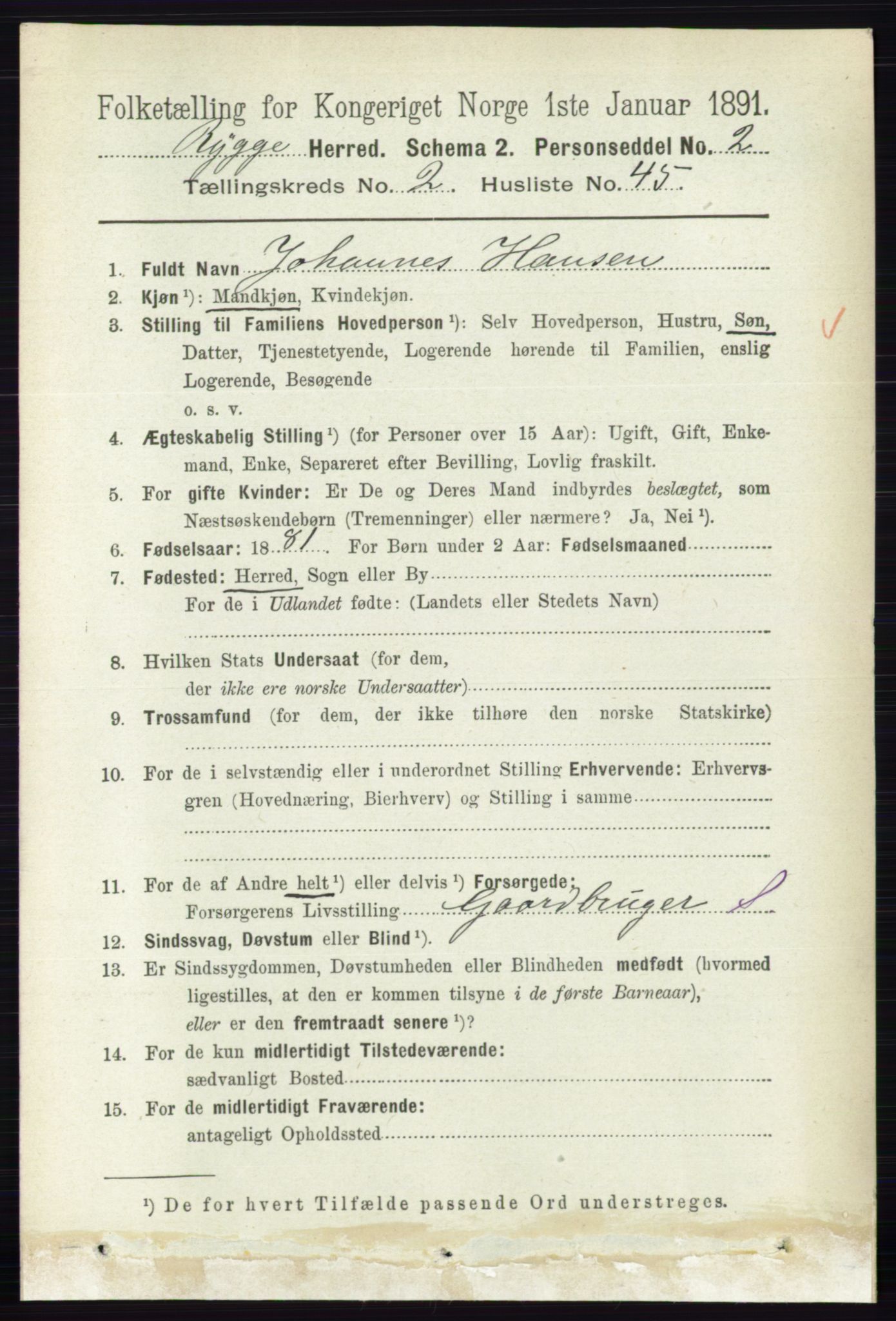 RA, 1891 census for 0136 Rygge, 1891, p. 1295
