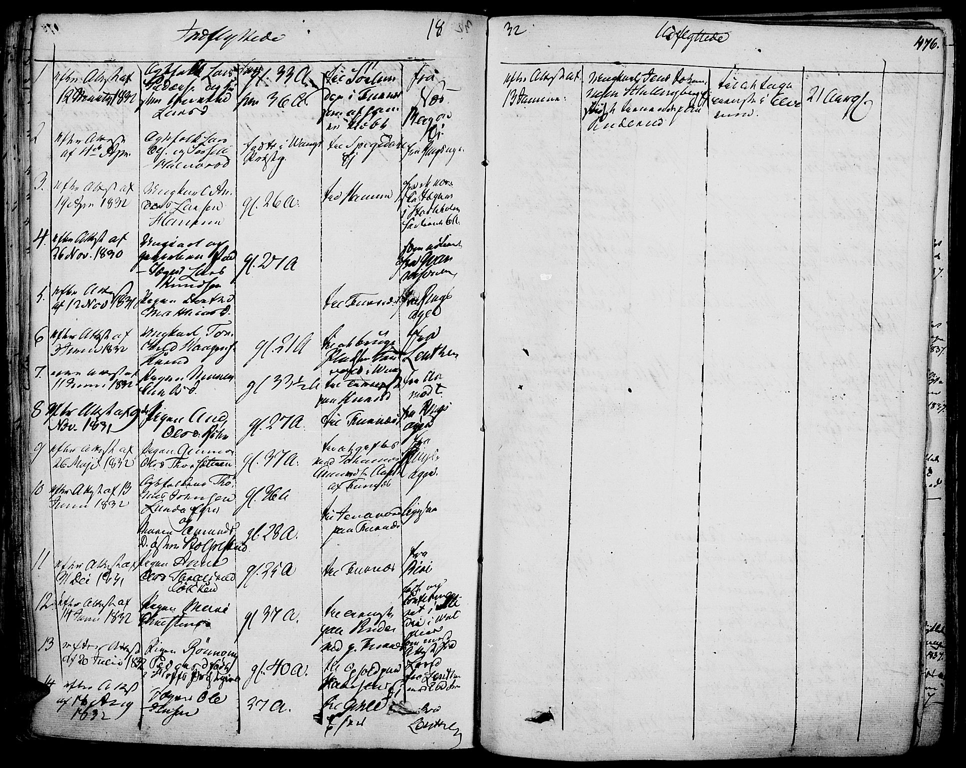 Vang prestekontor, Hedmark, SAH/PREST-008/H/Ha/Haa/L0009: Parish register (official) no. 9, 1826-1841, p. 476