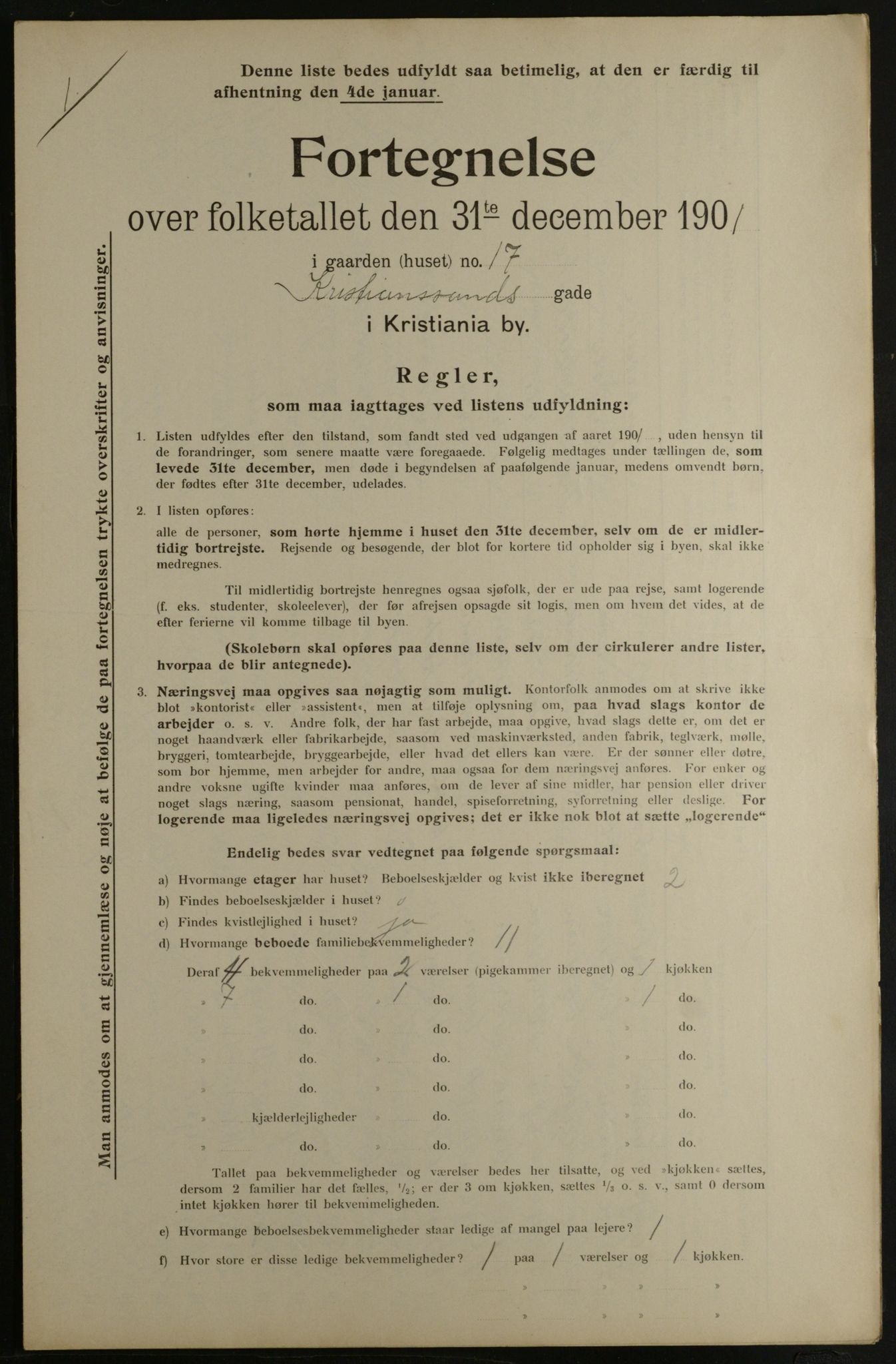 OBA, Municipal Census 1901 for Kristiania, 1901, p. 8381