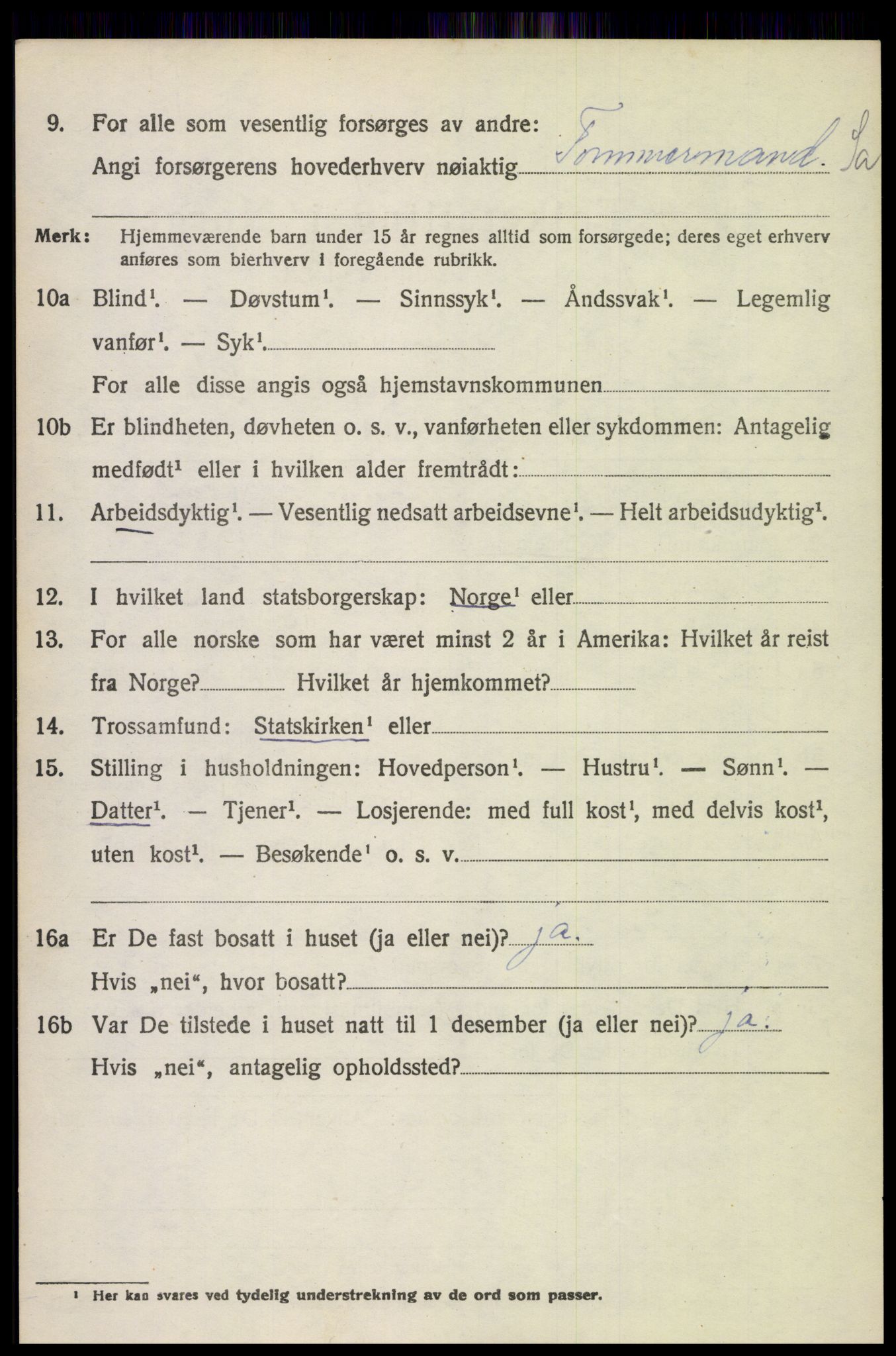 SAH, 1920 census for Fåberg, 1920, p. 2255