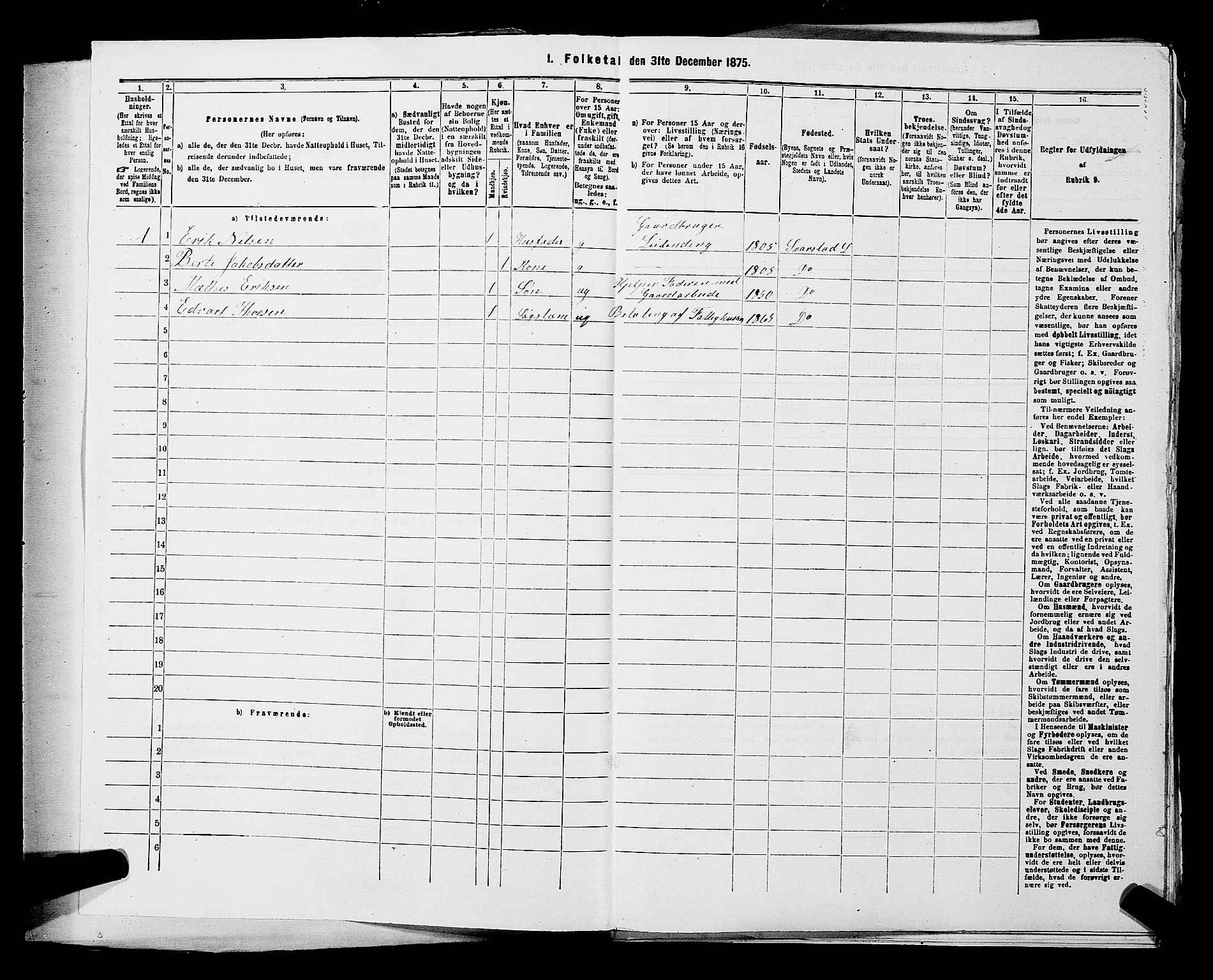 SAKO, 1875 census for 0728P Lardal, 1875, p. 413