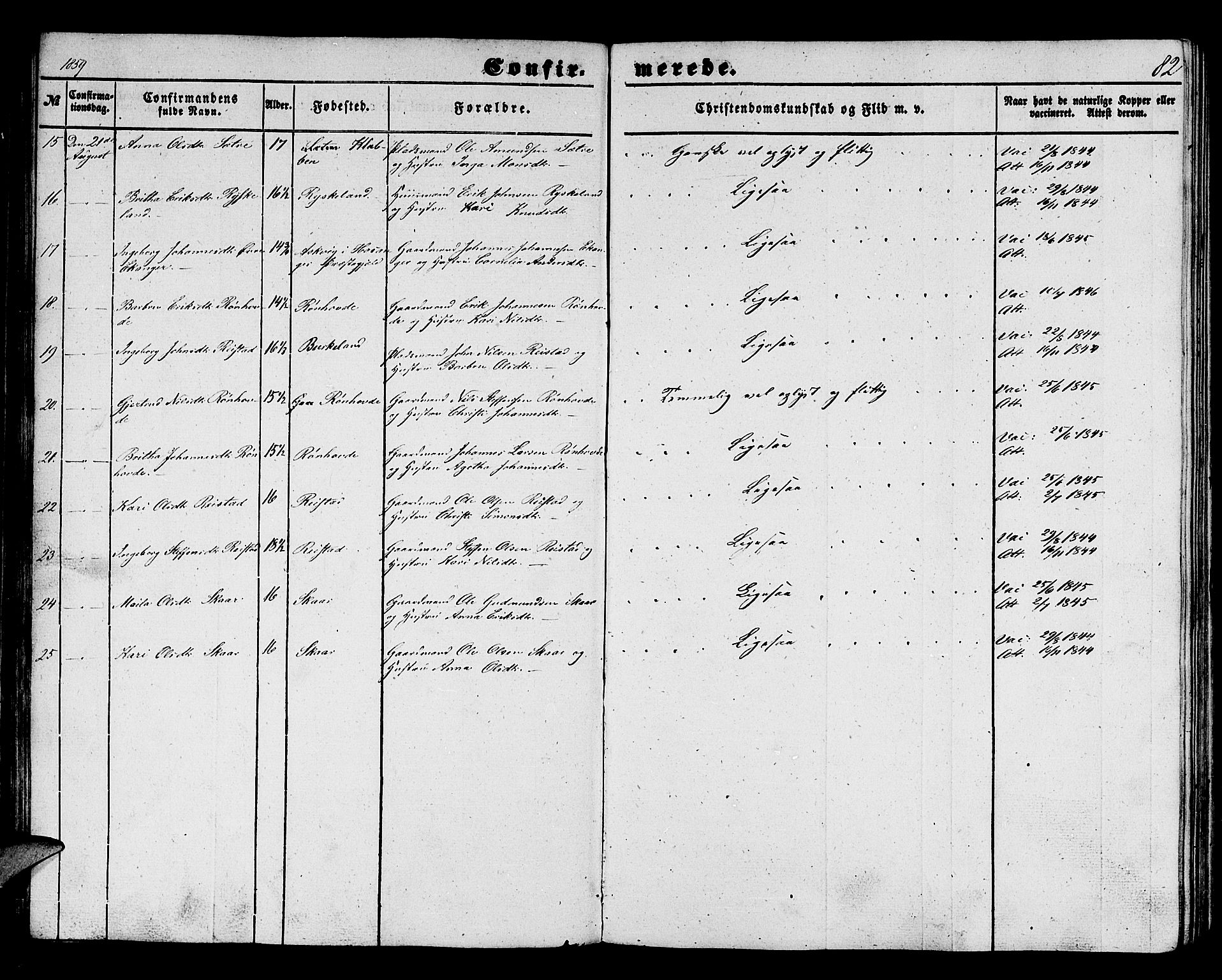 Hamre sokneprestembete, AV/SAB-A-75501/H/Ha/Hab: Parish register (copy) no. B 1, 1852-1863, p. 82