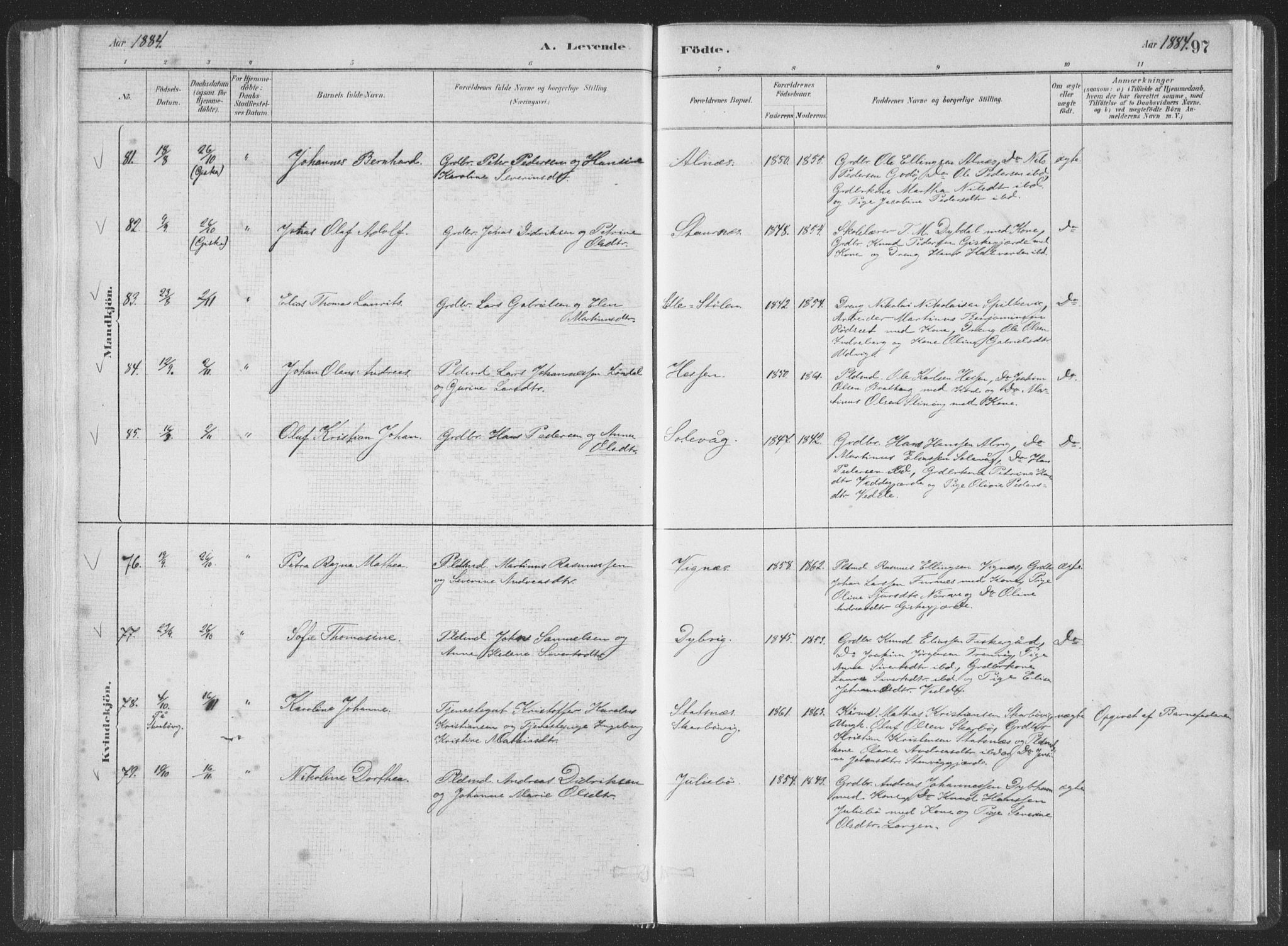 Ministerialprotokoller, klokkerbøker og fødselsregistre - Møre og Romsdal, AV/SAT-A-1454/528/L0401: Parish register (official) no. 528A12I, 1880-1920, p. 97