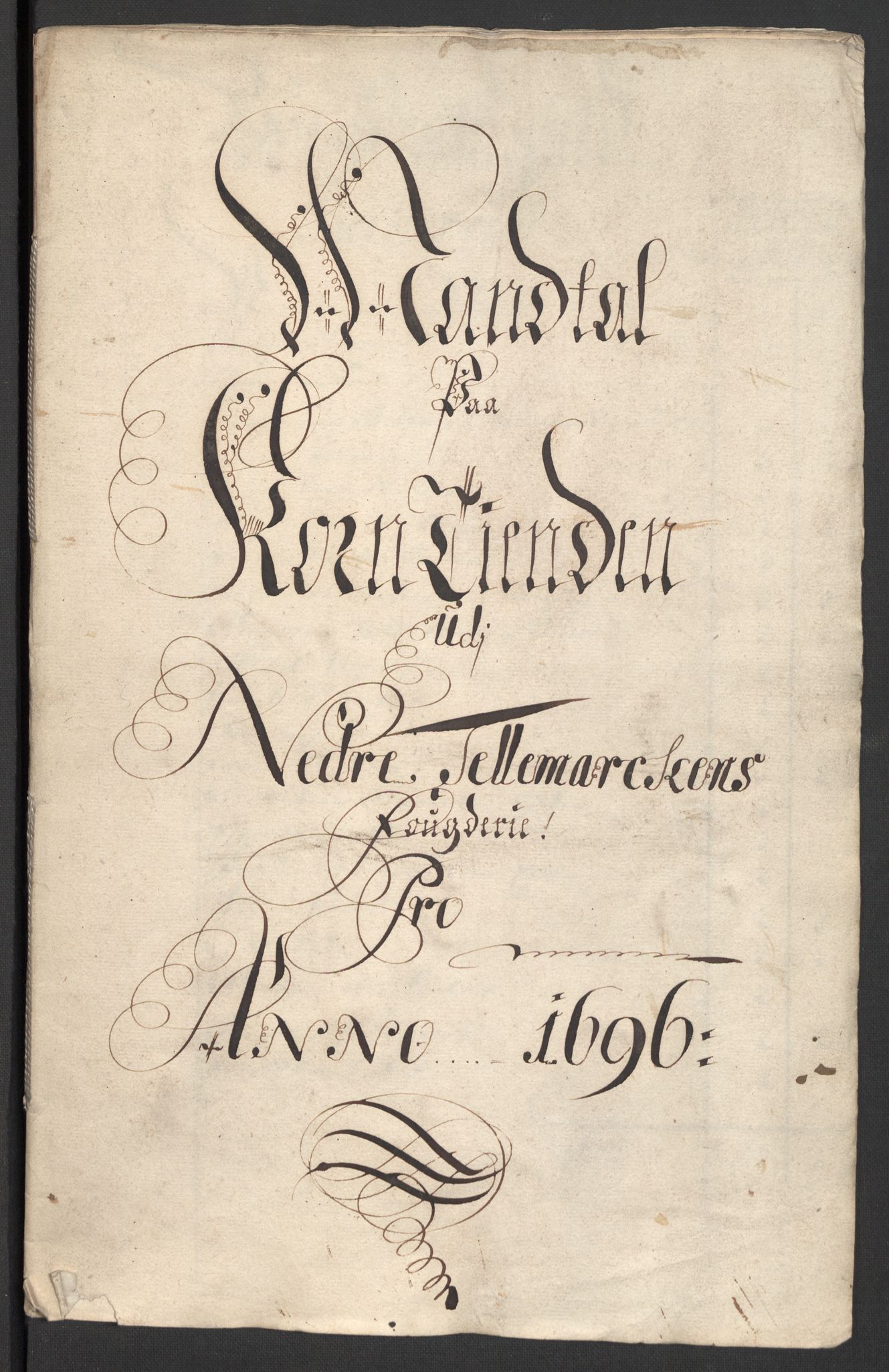 Rentekammeret inntil 1814, Reviderte regnskaper, Fogderegnskap, RA/EA-4092/R36/L2094: Fogderegnskap Øvre og Nedre Telemark og Bamble, 1696, p. 31