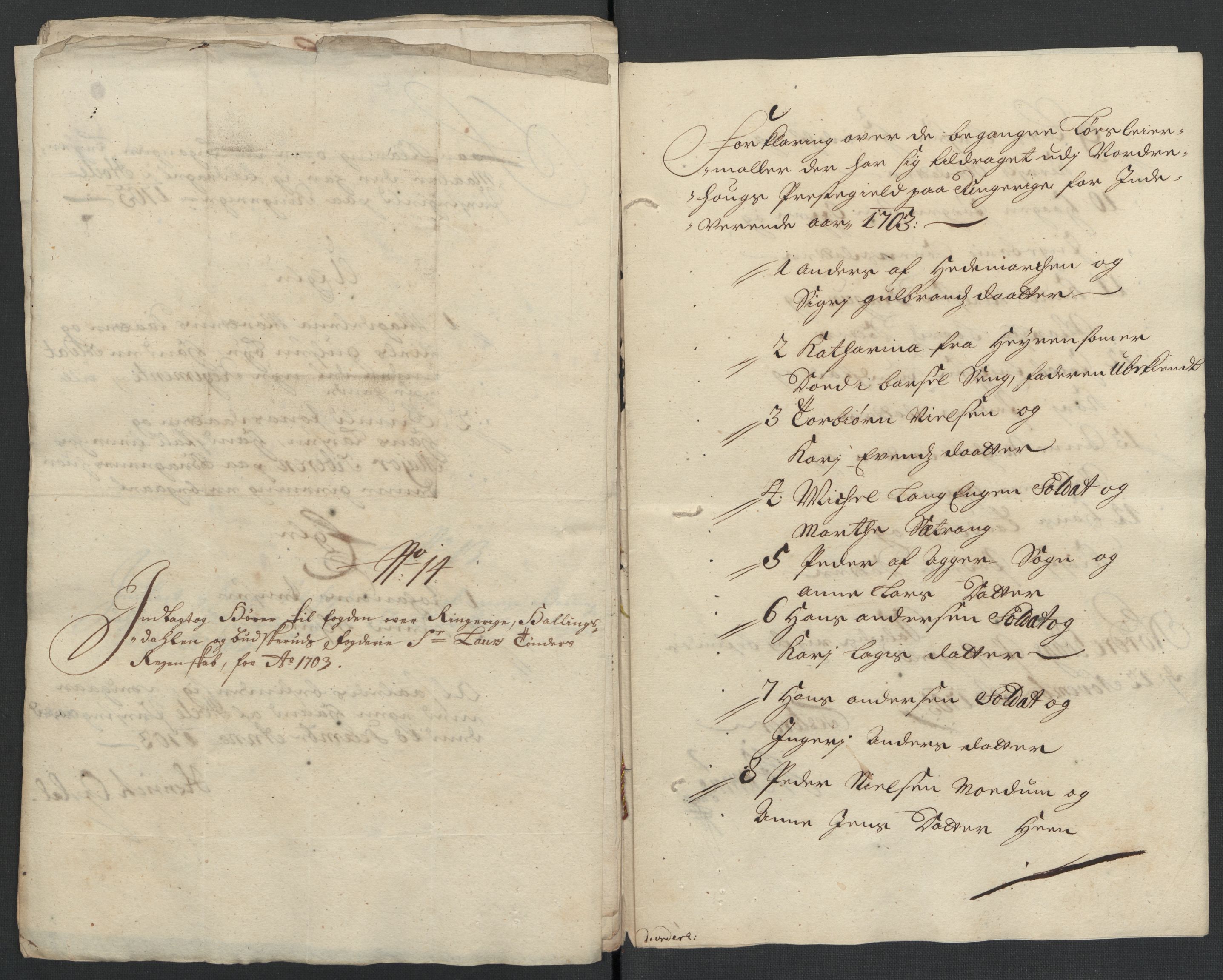Rentekammeret inntil 1814, Reviderte regnskaper, Fogderegnskap, AV/RA-EA-4092/R22/L1461: Fogderegnskap Ringerike, Hallingdal og Buskerud, 1703, p. 194