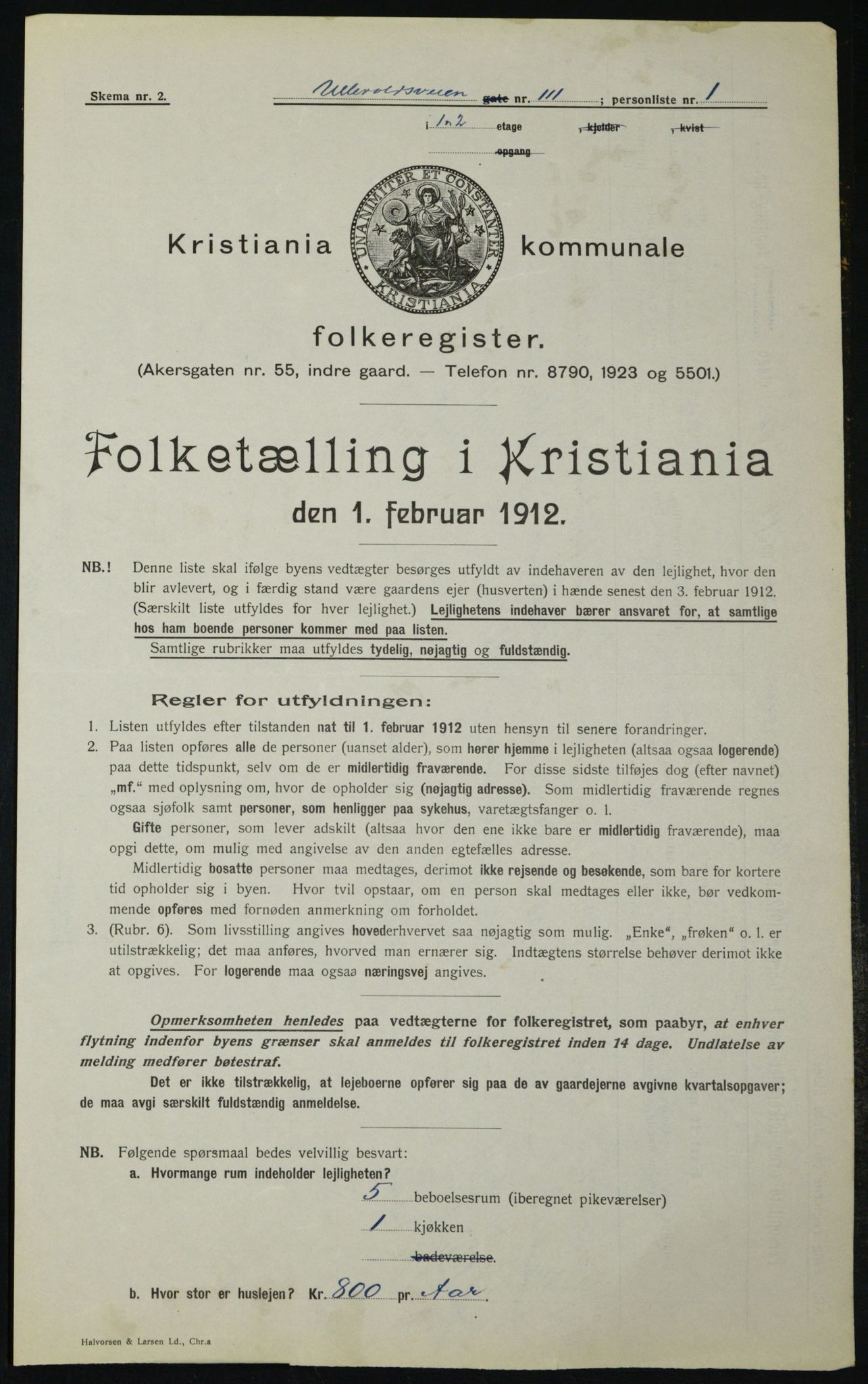 OBA, Municipal Census 1912 for Kristiania, 1912, p. 119719