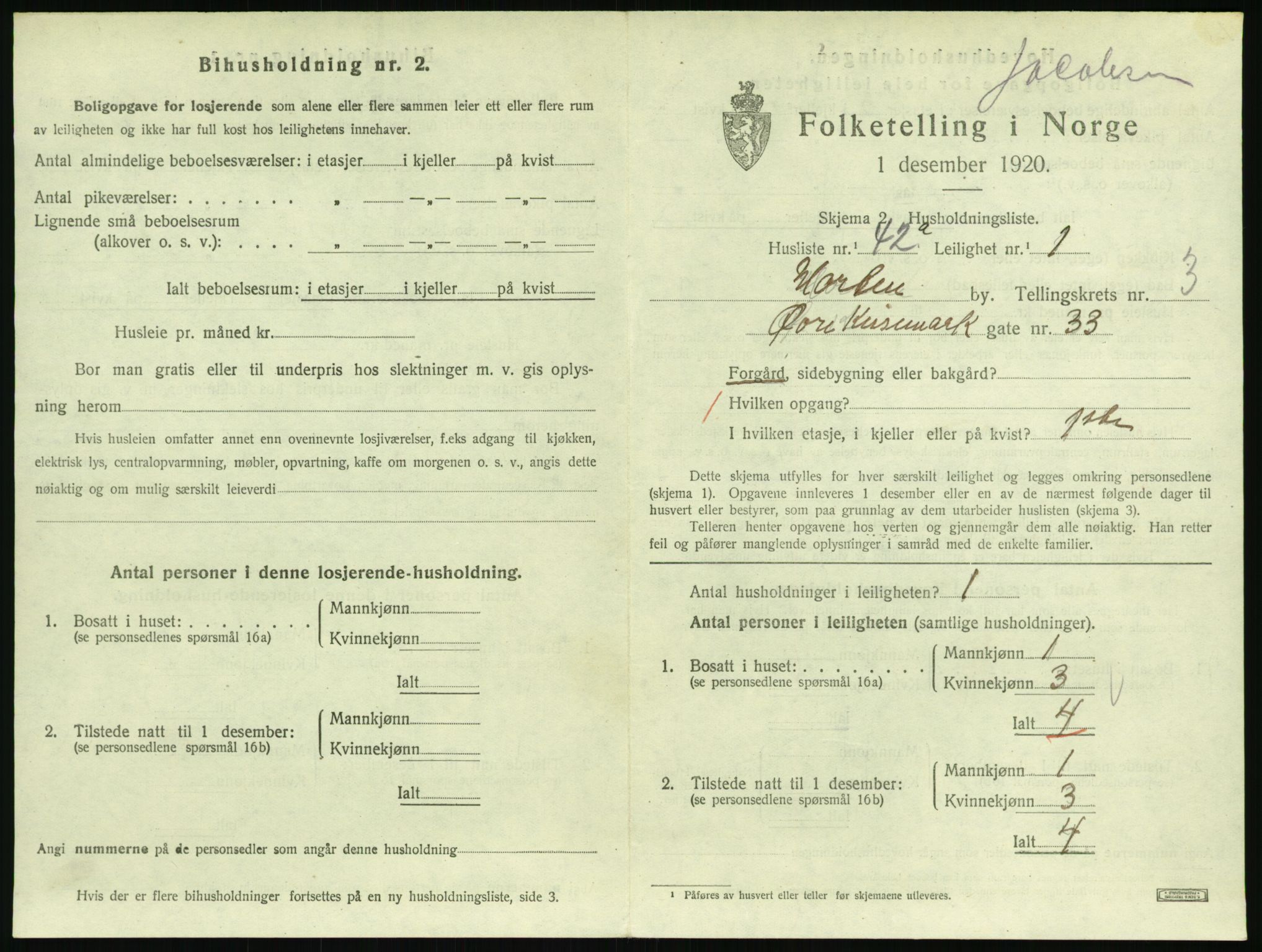 SAKO, 1920 census for Horten, 1920, p. 4281