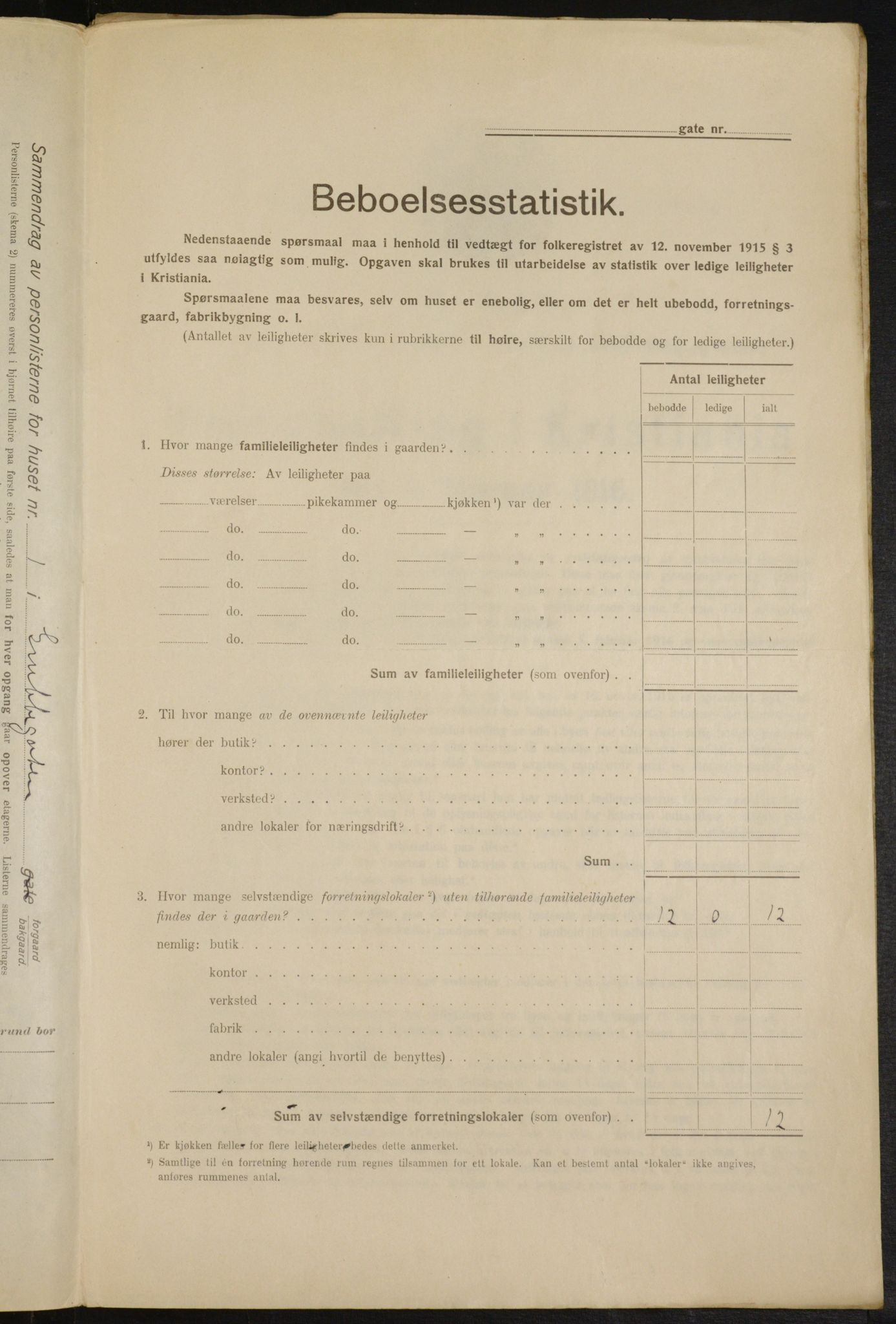 OBA, Municipal Census 1916 for Kristiania, 1916, p. 30725