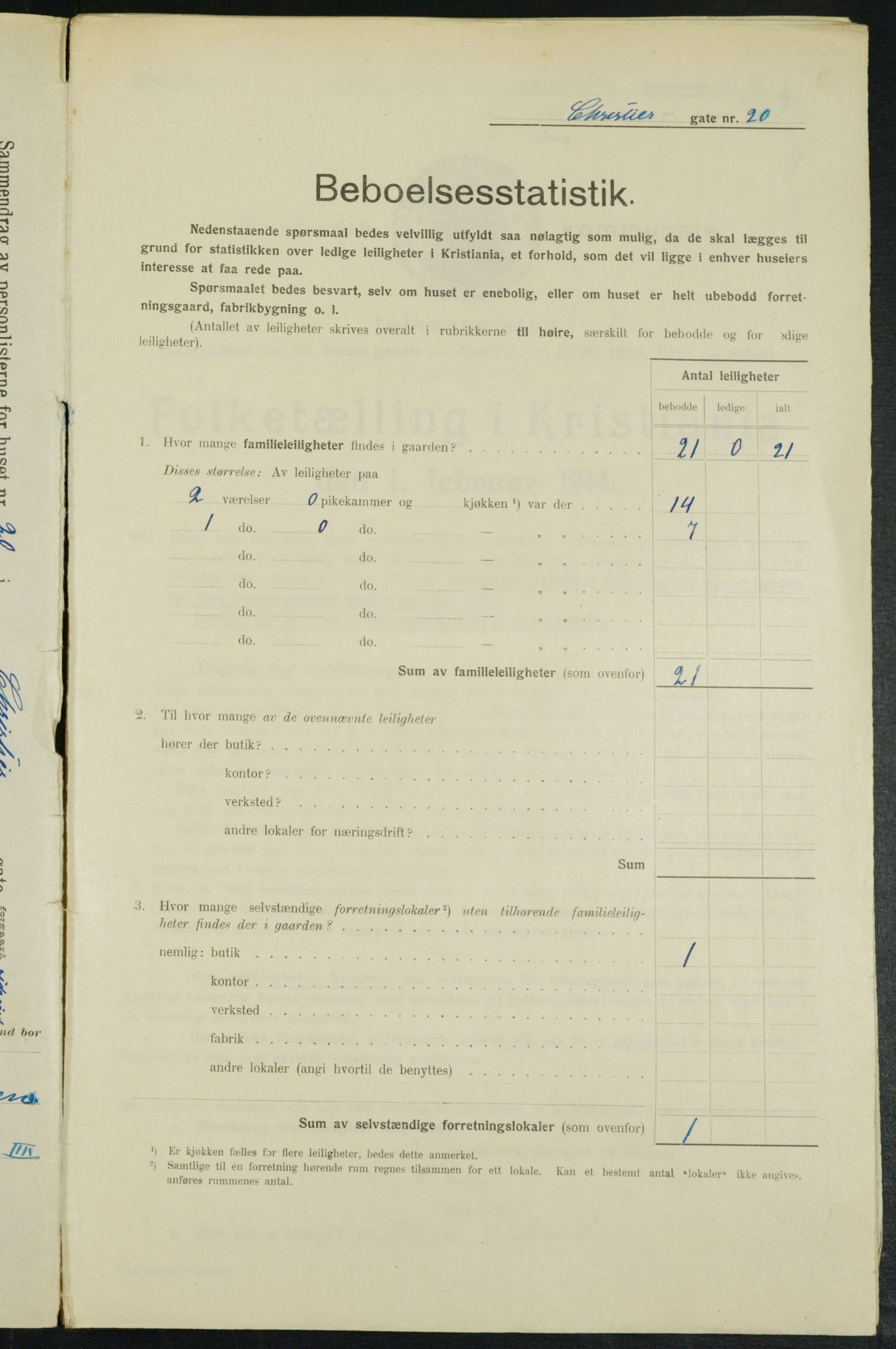 OBA, Municipal Census 1914 for Kristiania, 1914, p. 12482