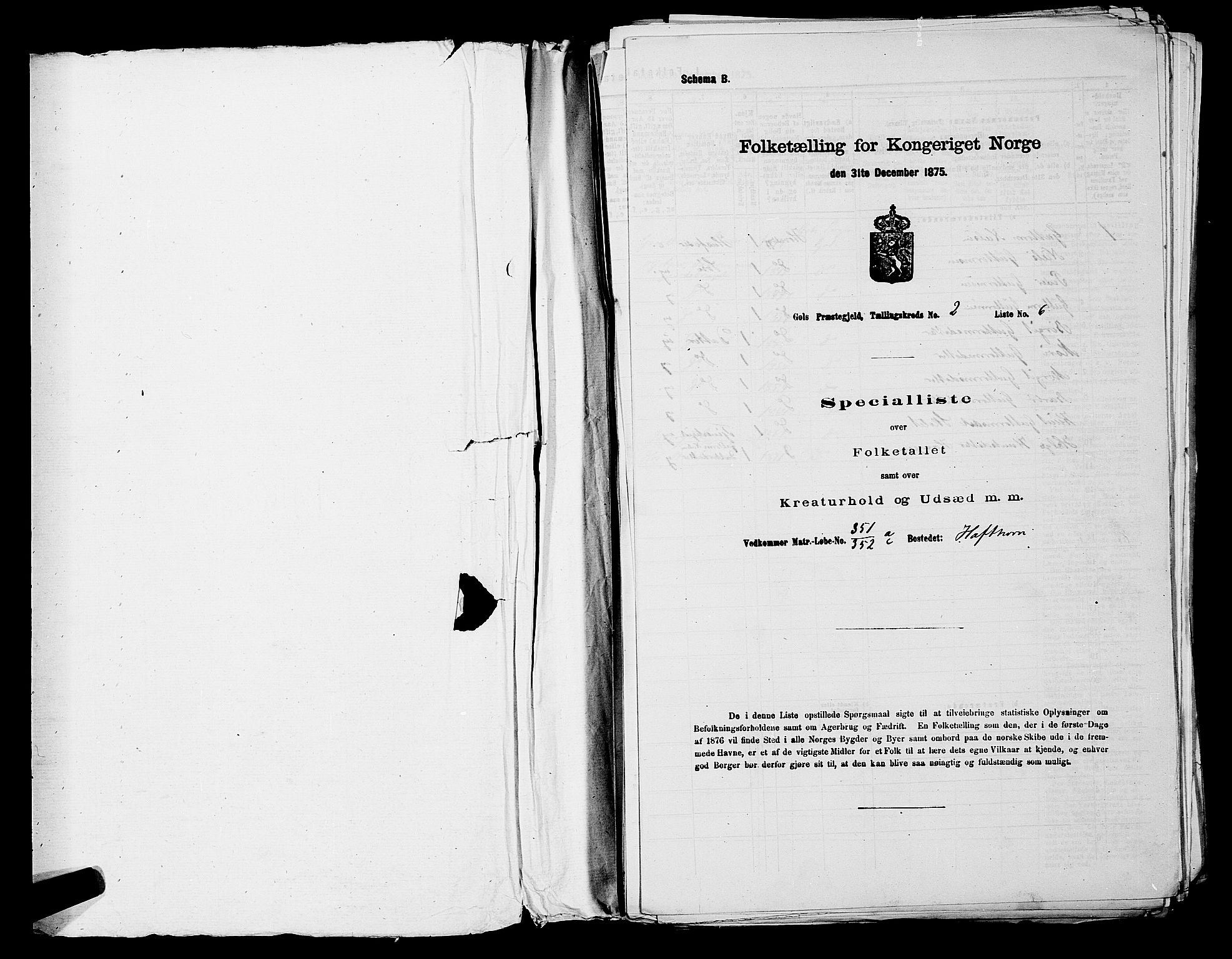 SAKO, 1875 census for 0617P Gol, 1875, p. 210