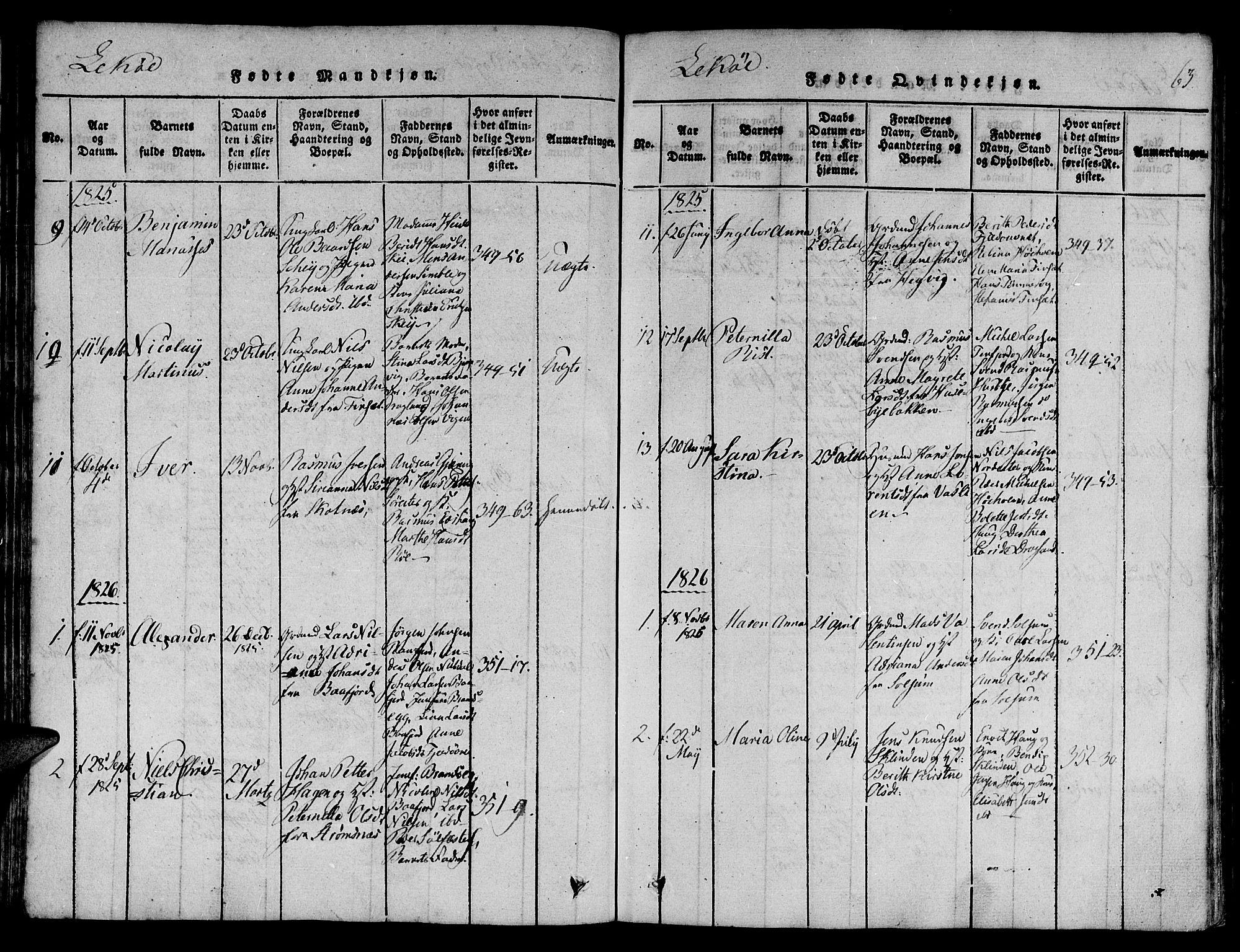 Ministerialprotokoller, klokkerbøker og fødselsregistre - Nord-Trøndelag, AV/SAT-A-1458/780/L0636: Parish register (official) no. 780A03 /2, 1815-1829, p. 63